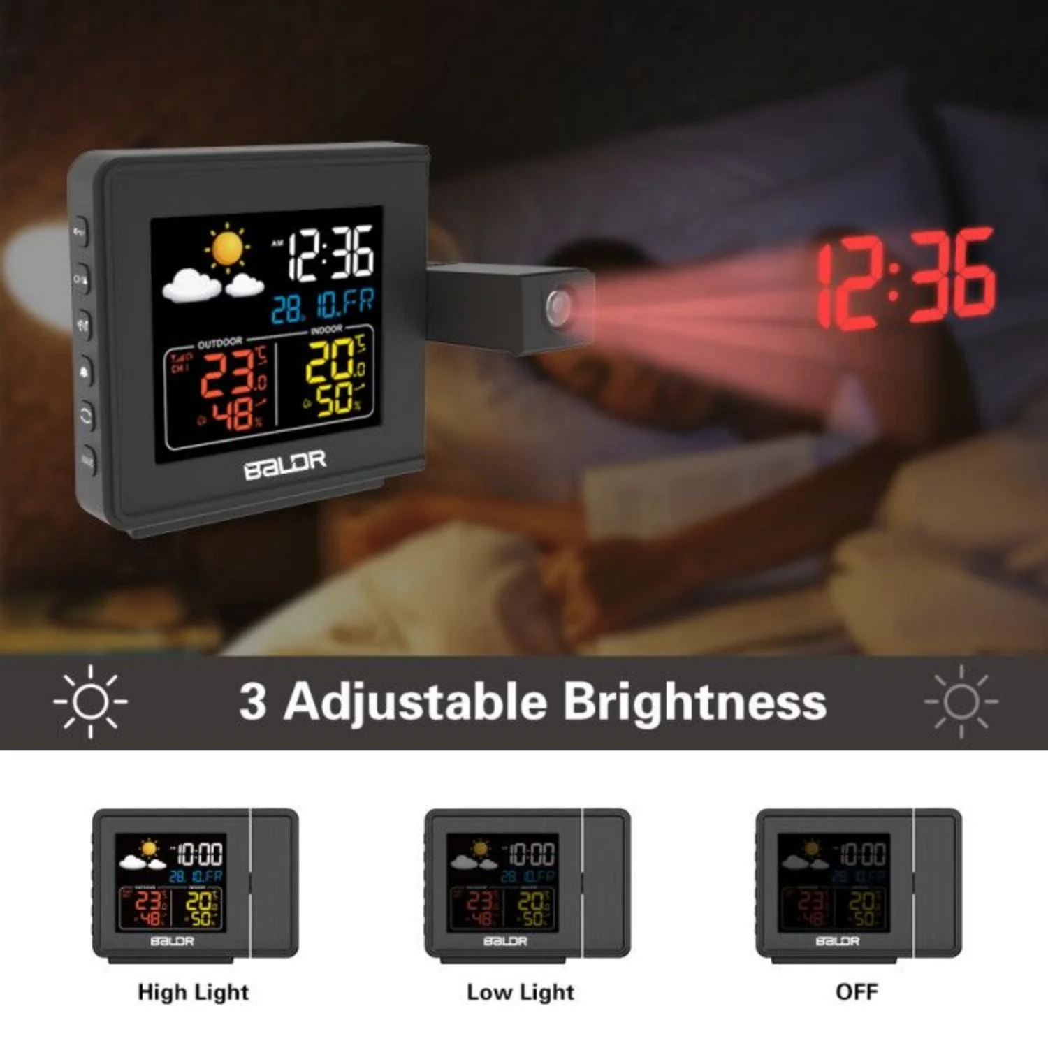 Atomic Alarm Clock with Projection Display - Image 8