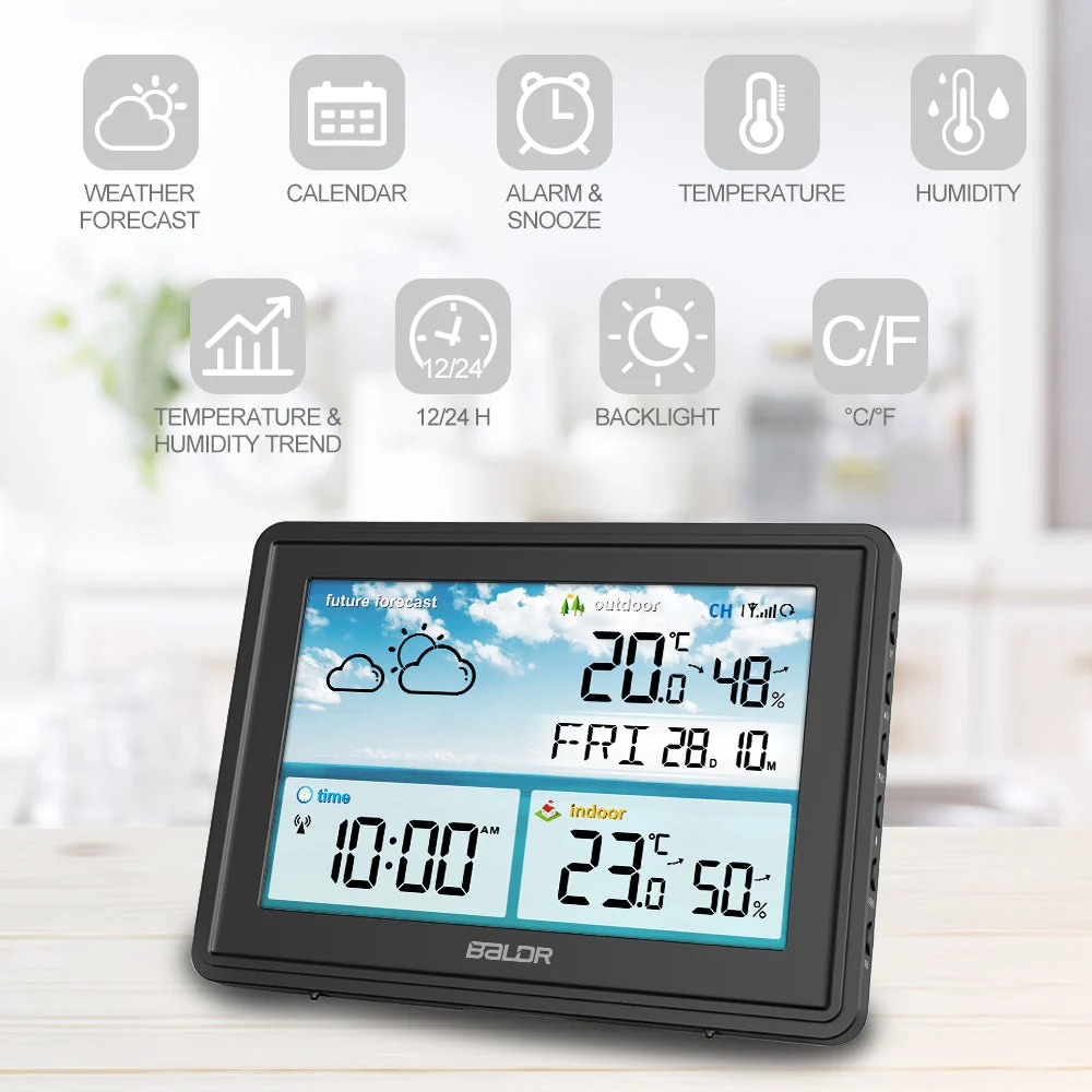 BALDR Atomic Wireless Weather Station With Indoor Outdoor Thermometer & Hygrometer - Image 5