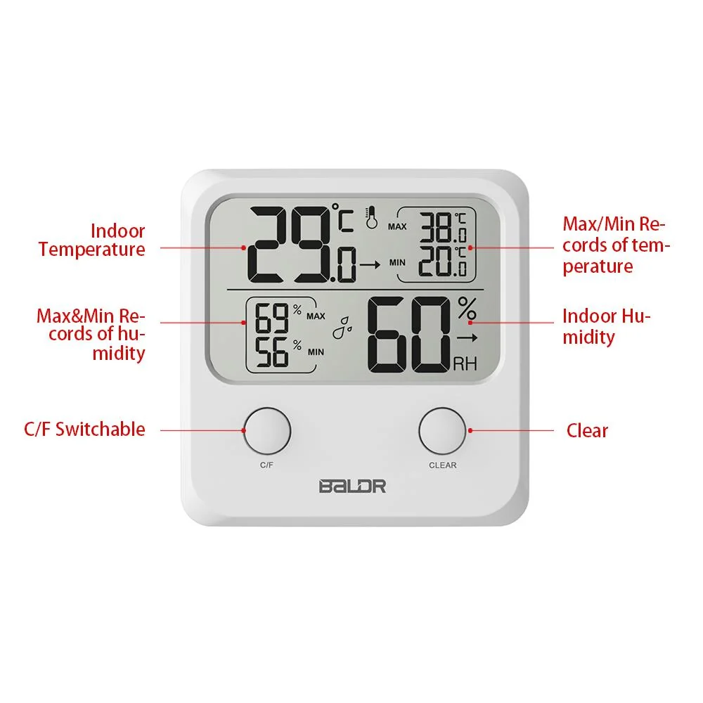 BALDR Digital Thermometer & Hygrometer - Image 7