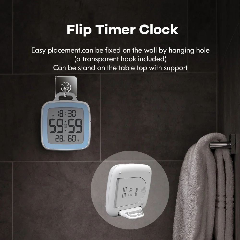 BALDR Waterproof Shower Clock With Timer for Bathrooms - Image 19