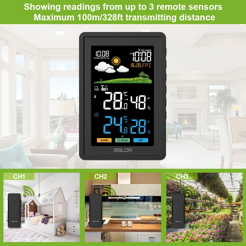 BALDR Weather Station Wireless Indoor Outdoor Thermometer - Image 8