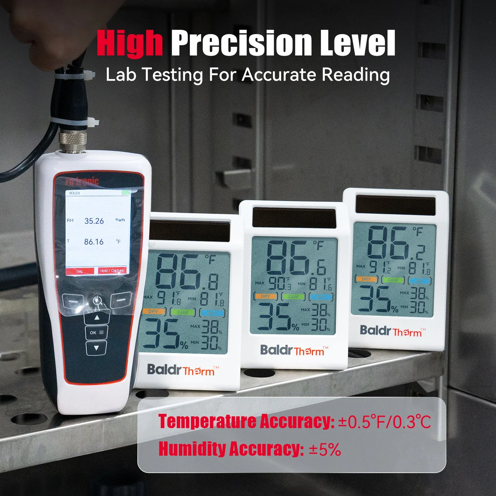 BaldrTherm Digital Thermometer and Hygrometer - 3.2" Display - Image 5