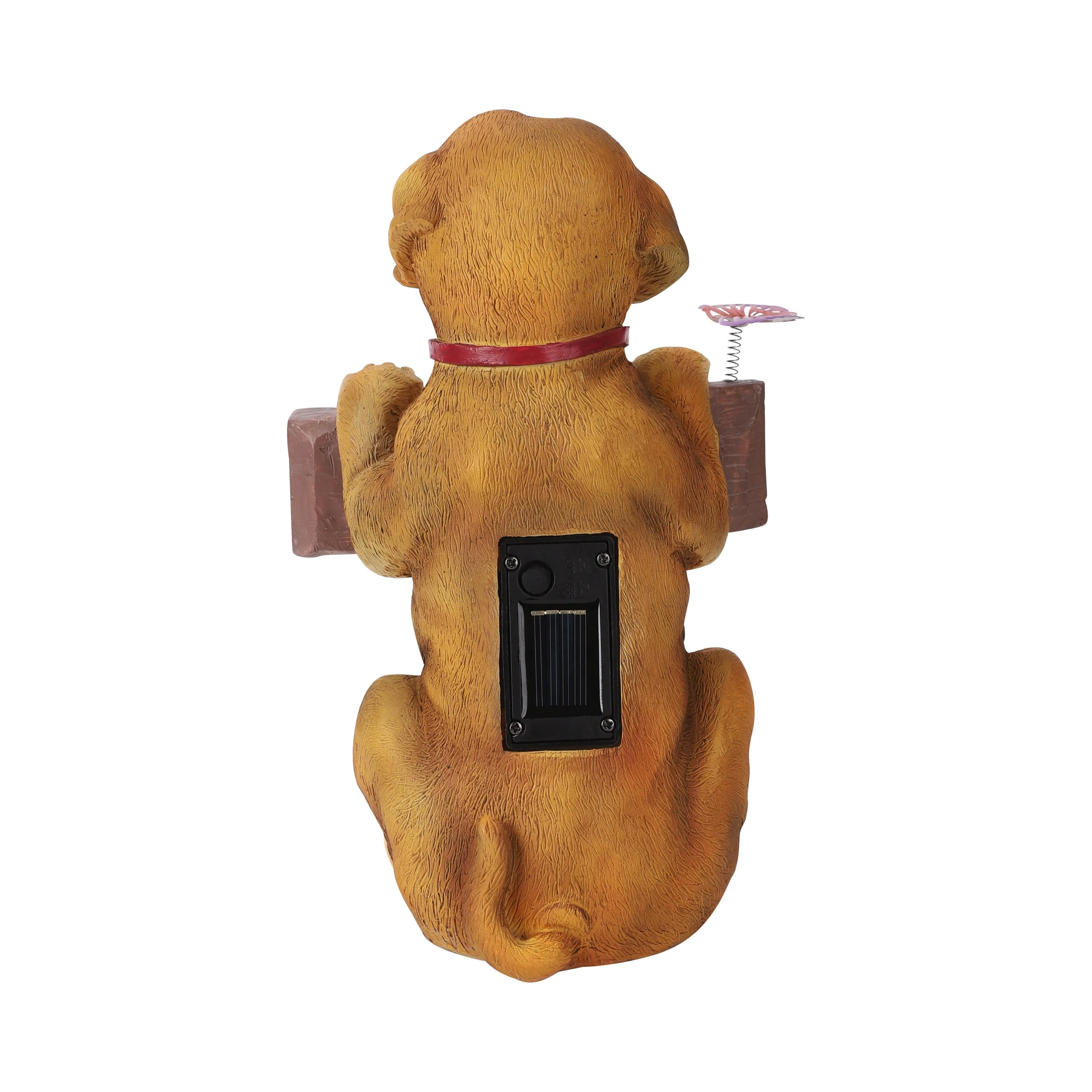 Barkley the Greeting Puppy Solar Outdoor Garden Statue With Integrated LED Light - Image 9