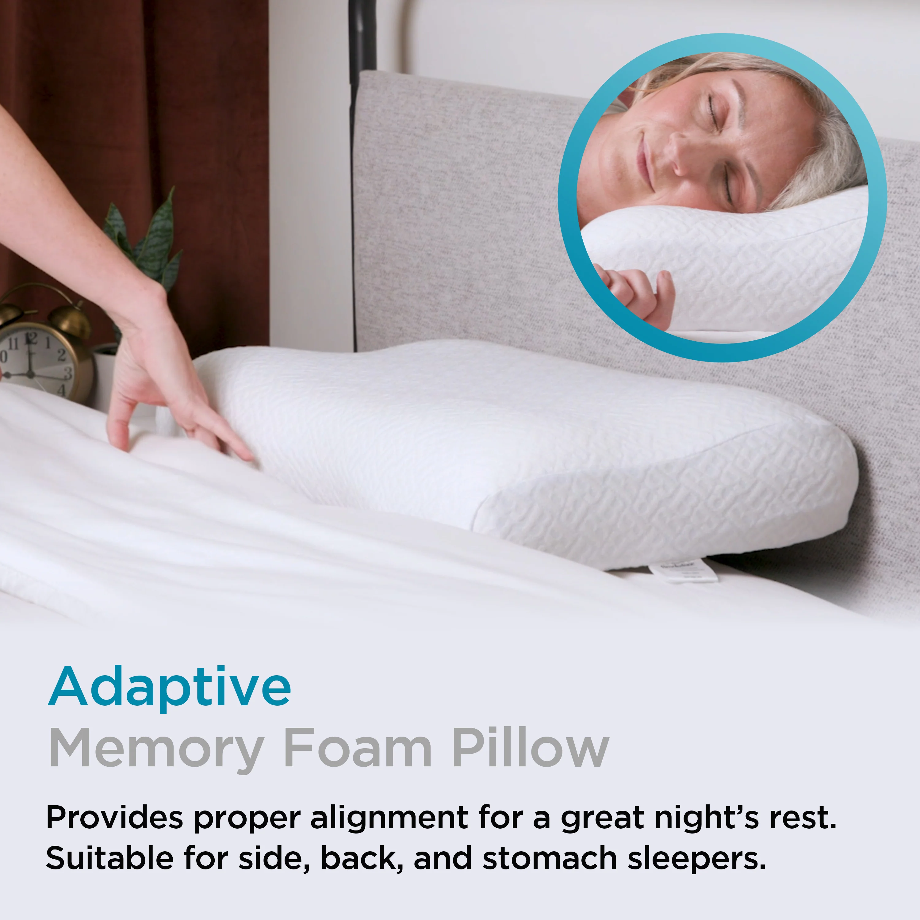 Brookstone Classic Comfort Memory Foam Pillow - Image 3