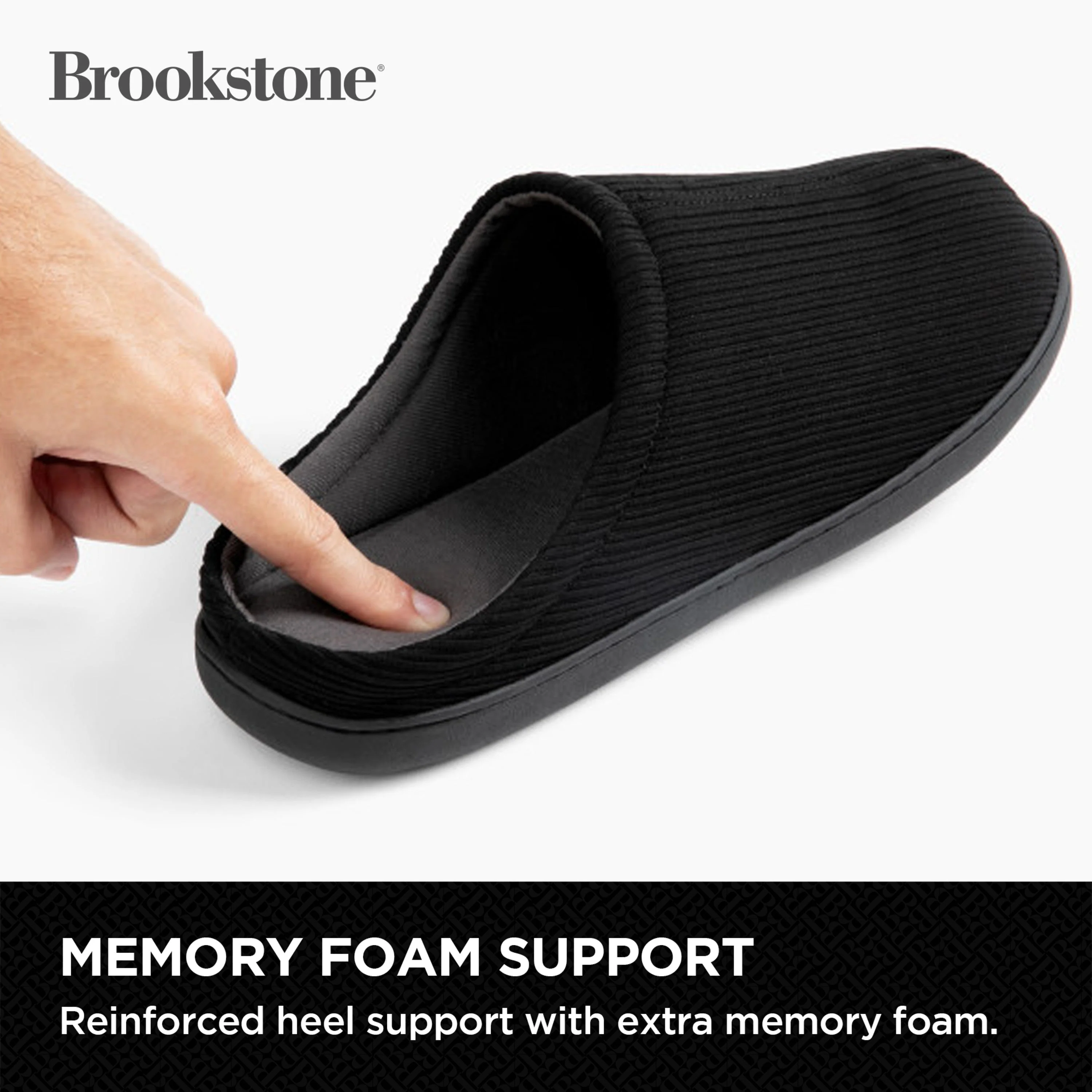 Brookstone Classic Comfort Memory Foam Slippers - Men's - Image 40