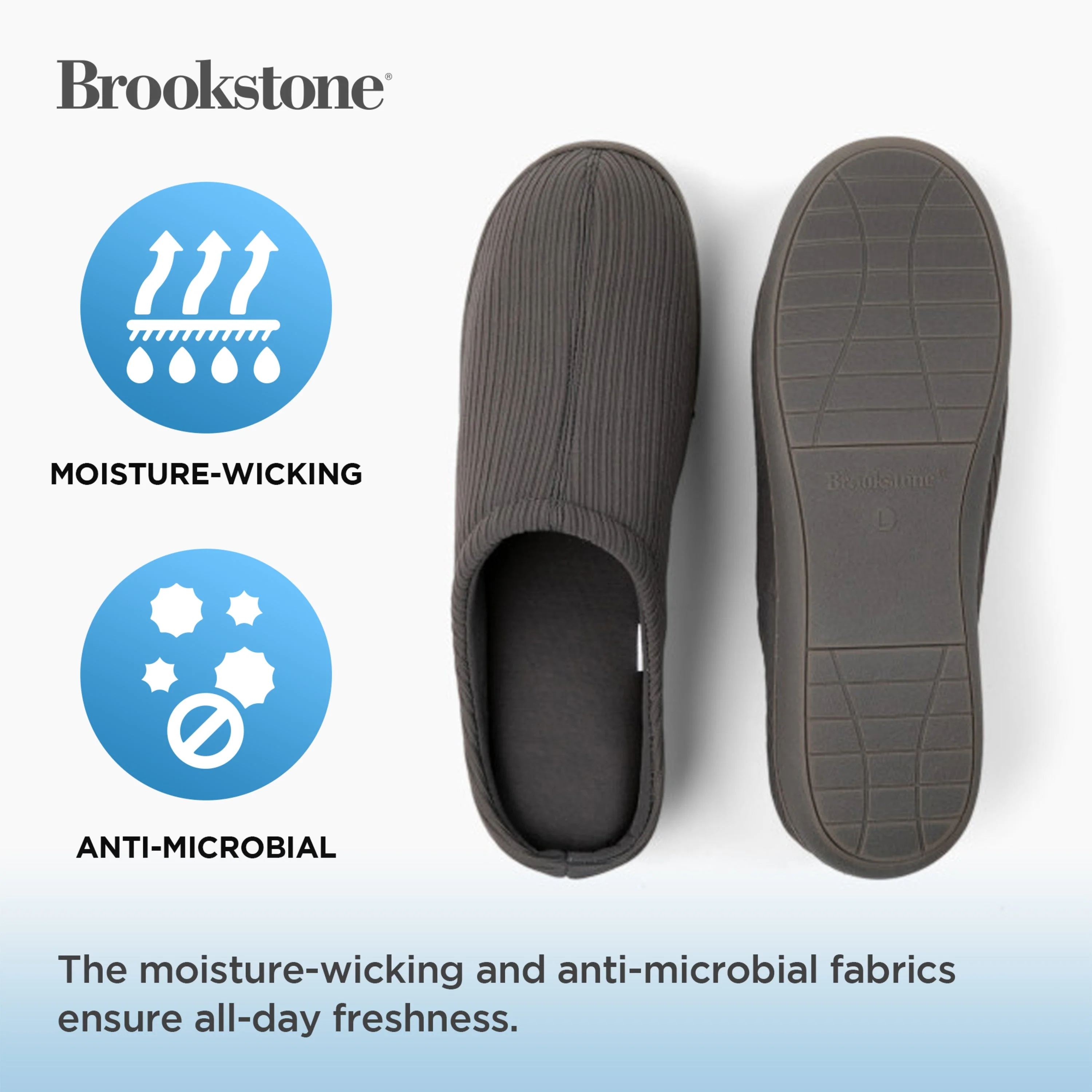 Brookstone Classic Comfort Memory Foam Slippers - Men's - Image 62