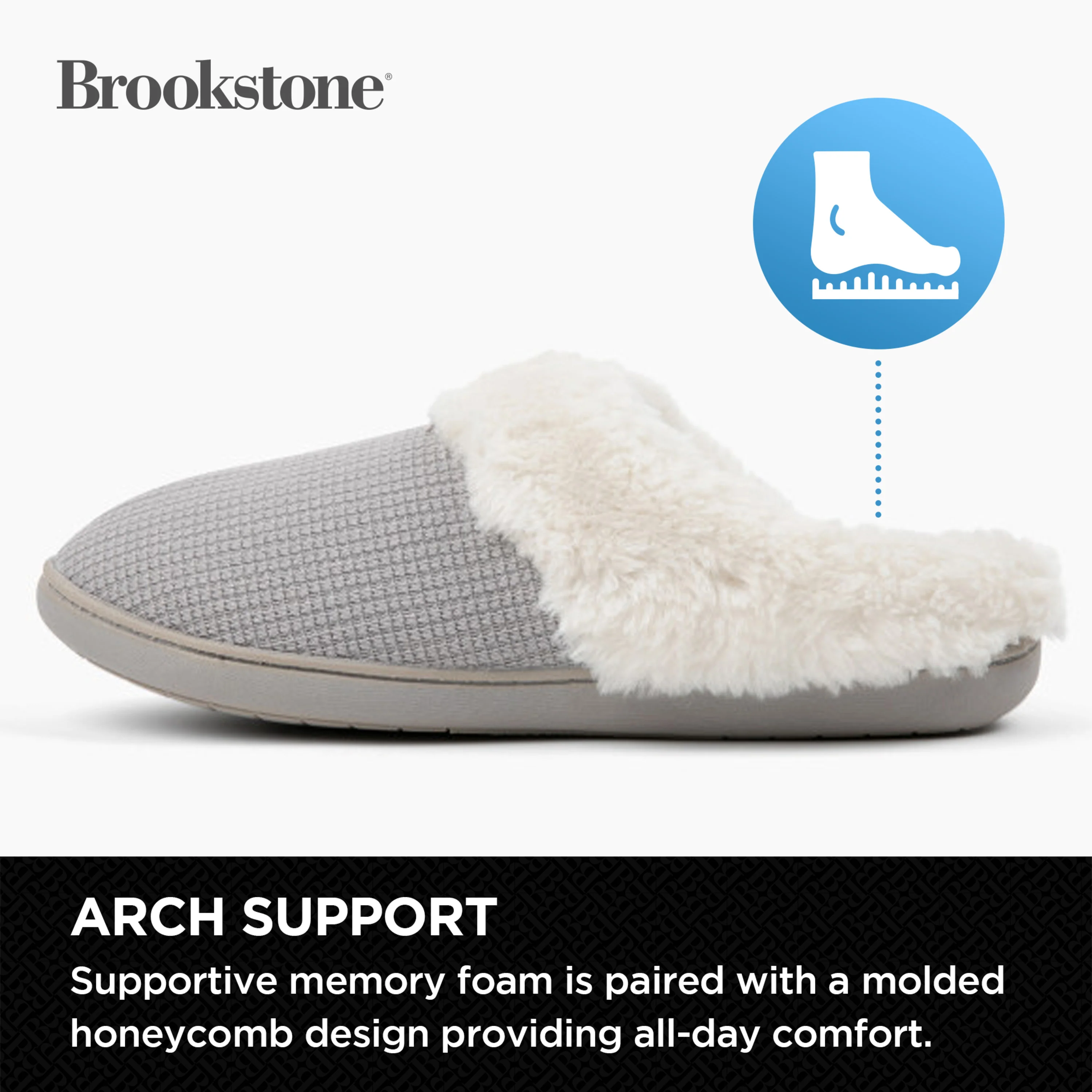 Brookstone Classic Comfort Memory Foam Slippers - Women's - Image 18