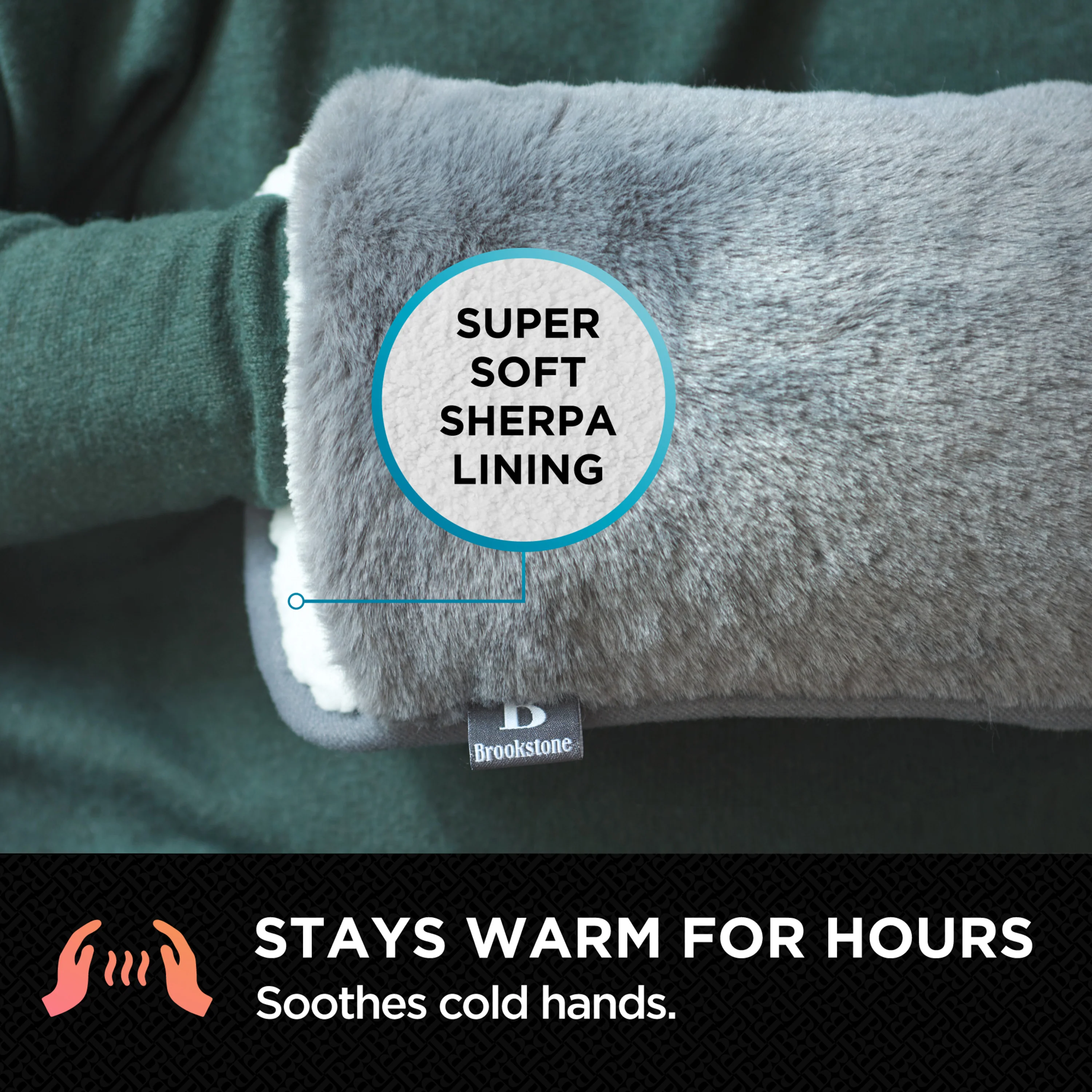 Brookstone Faux Fur Hand Warmer - Image 6