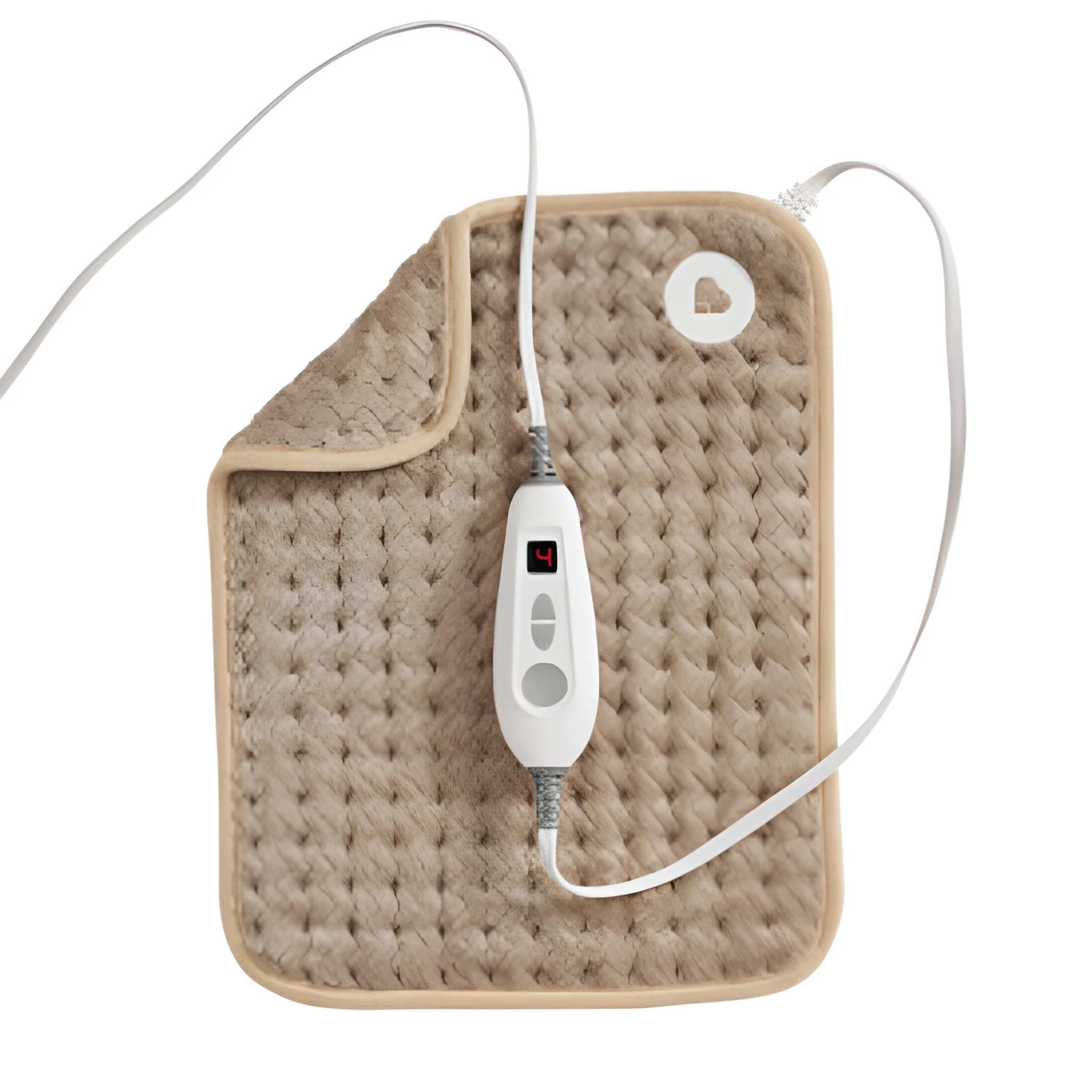 Brookstone Luxe Herringbone Heating Pad Taupe - Image 6
