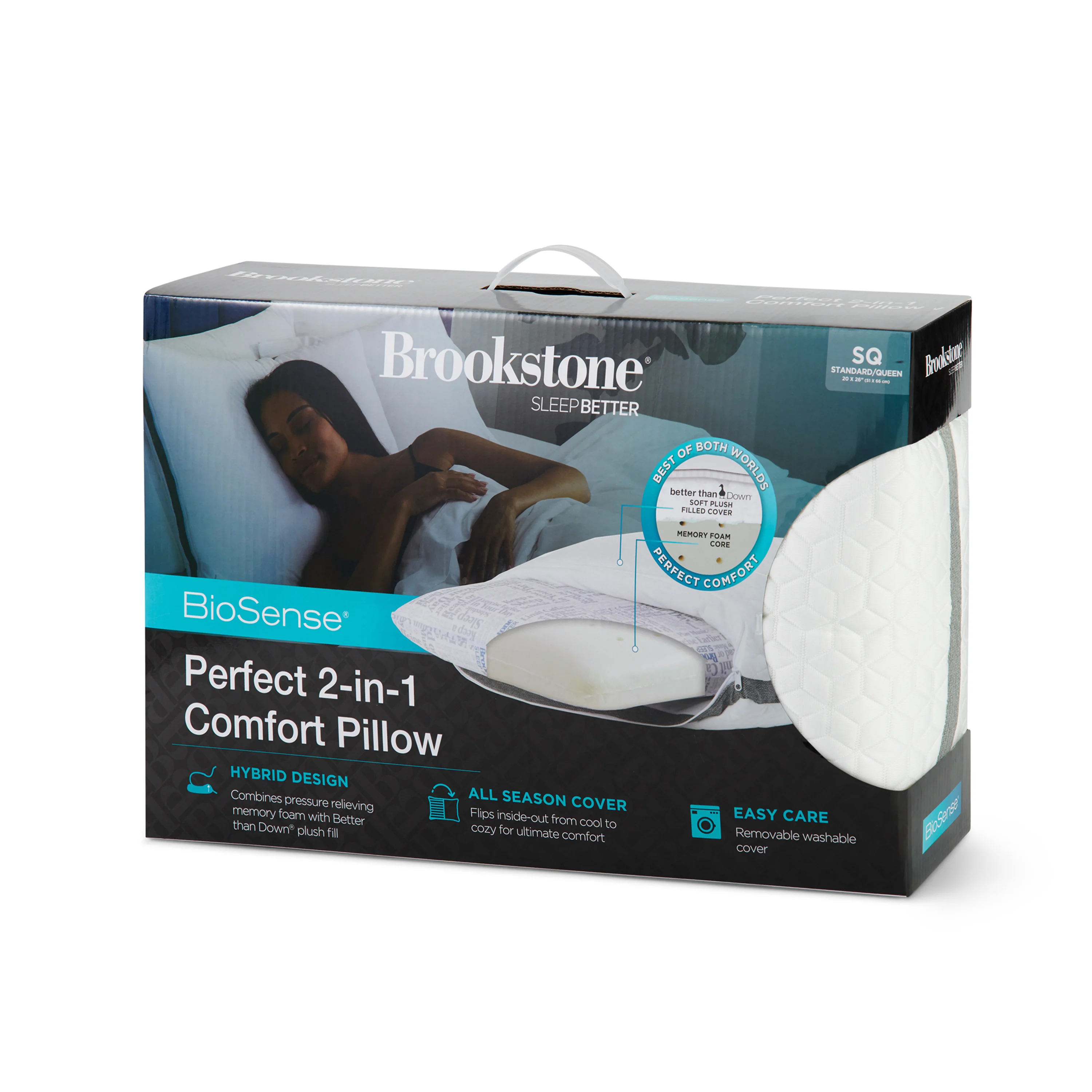 Brookstone Perfect 2-in-1 Comfort Pillow - Image 14