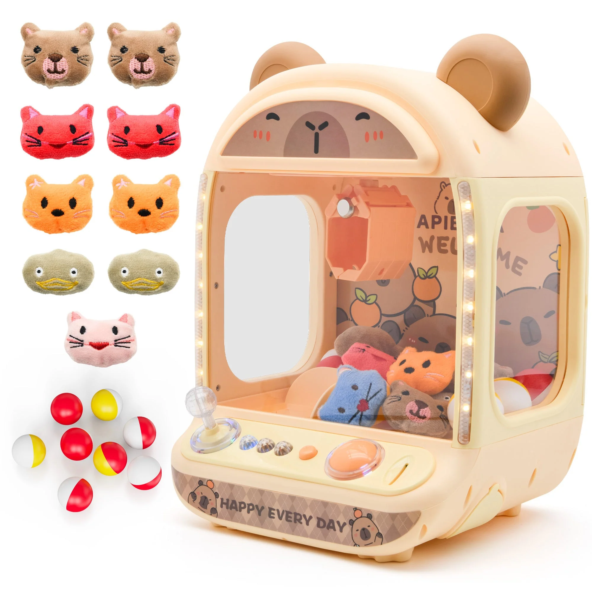 Contixo CM1 Brown Capybara Claw Machine | Mini Arcade Prize Grabber