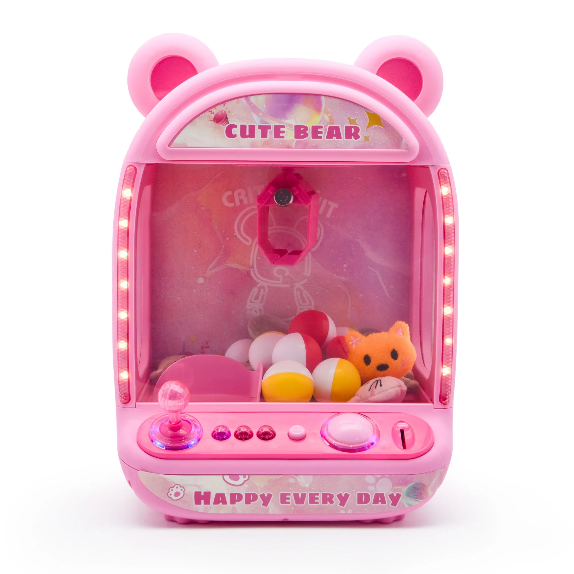 Contixo CM2 Pink Tabletop Claw Machine, Mini Arcade Prize Grabber - Image 3