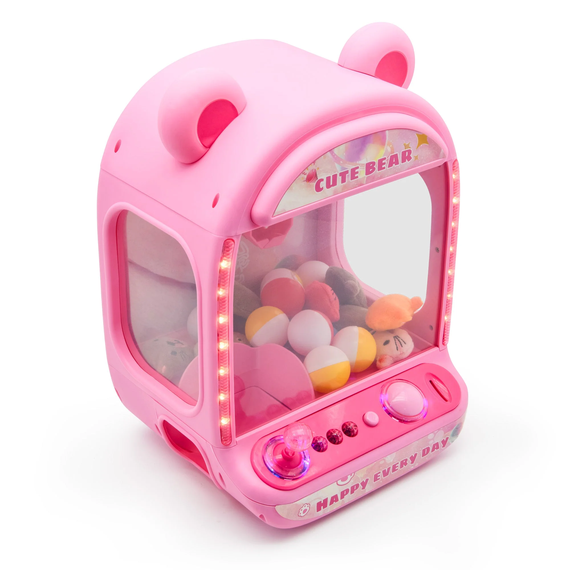 Contixo CM2 Pink Tabletop Claw Machine, Mini Arcade Prize Grabber - Image 4