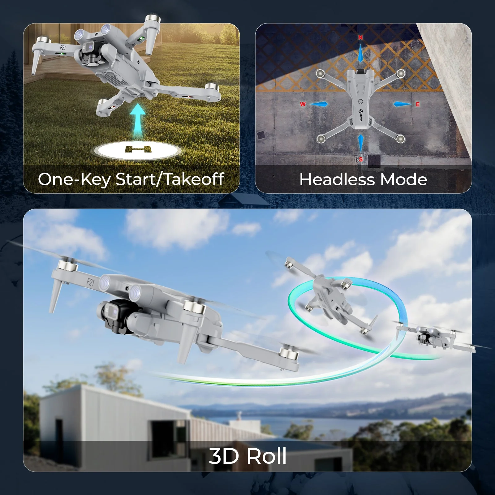 Contixo F21 Elite Sky Remote Control Beginner Drone With 1080P HD Camera - Image 5