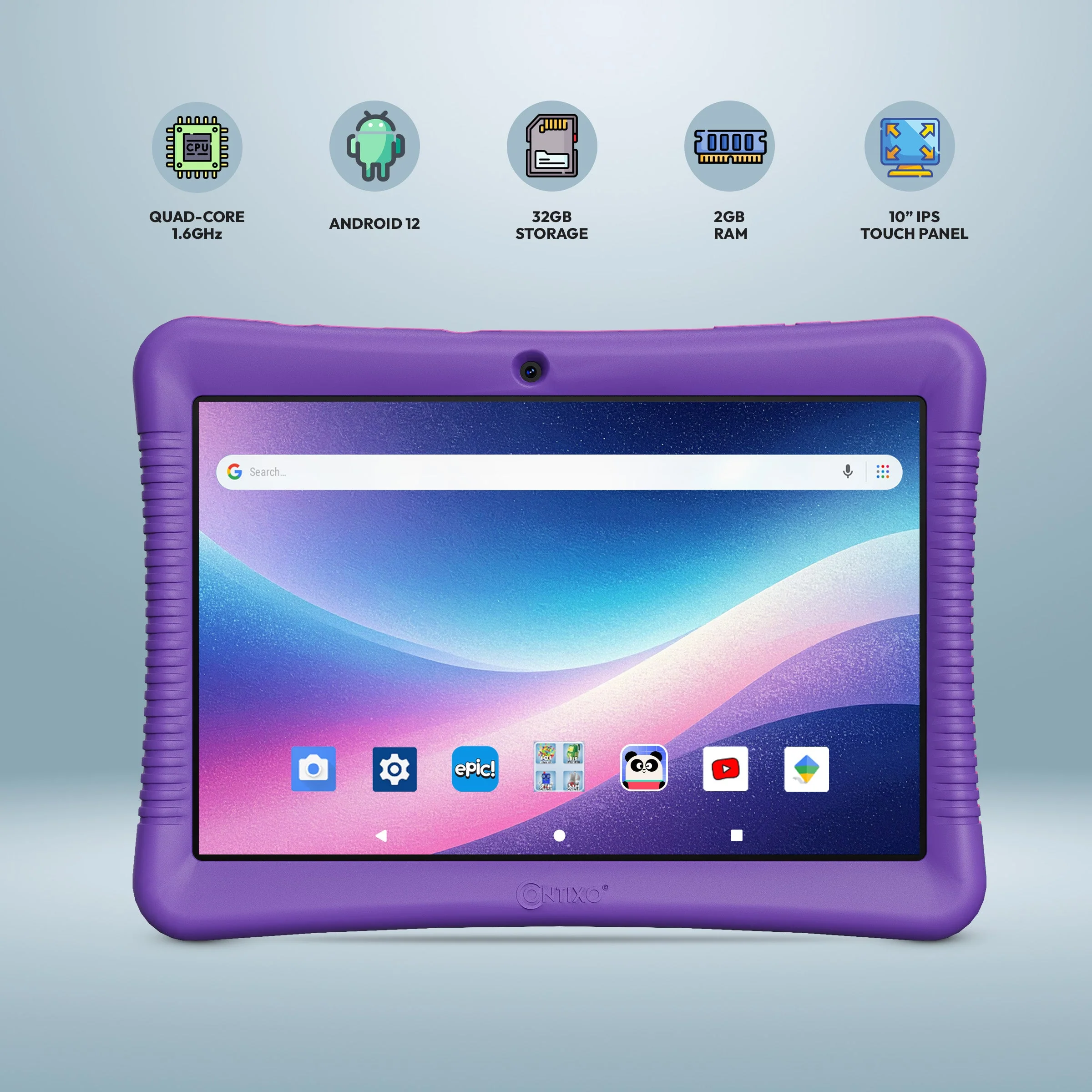 Contixo K102 10" Kids Tablet, Featuring Epic & Lingo Kids, 15 Educational Apps - Image 8