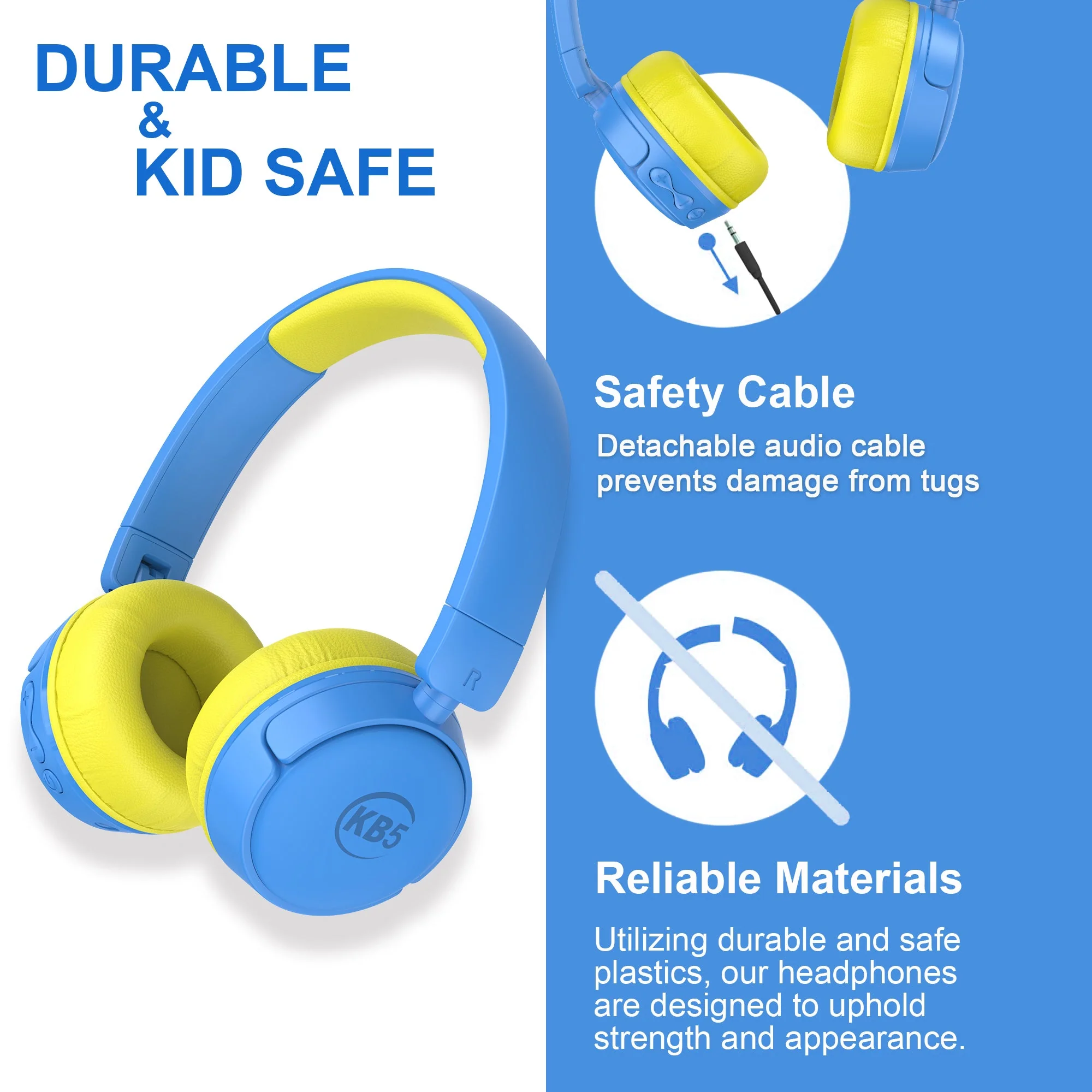 Contixo KB5 Kids Wireless Bluetooth Headphones - Image 5