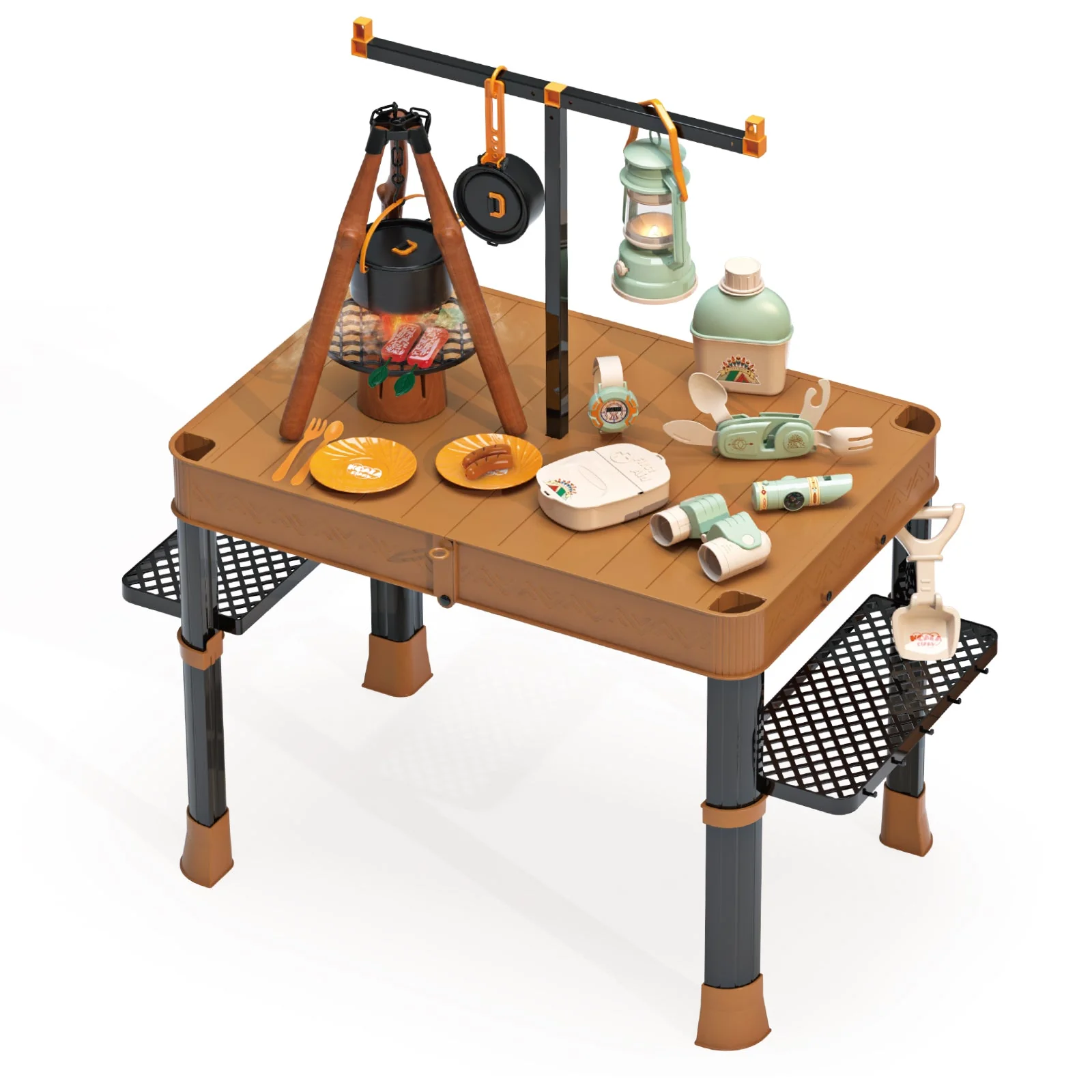 Contixo Kids Camping Table Playset - 17" Foldable Case, Outdoor Pretend Play Toy - Image 2