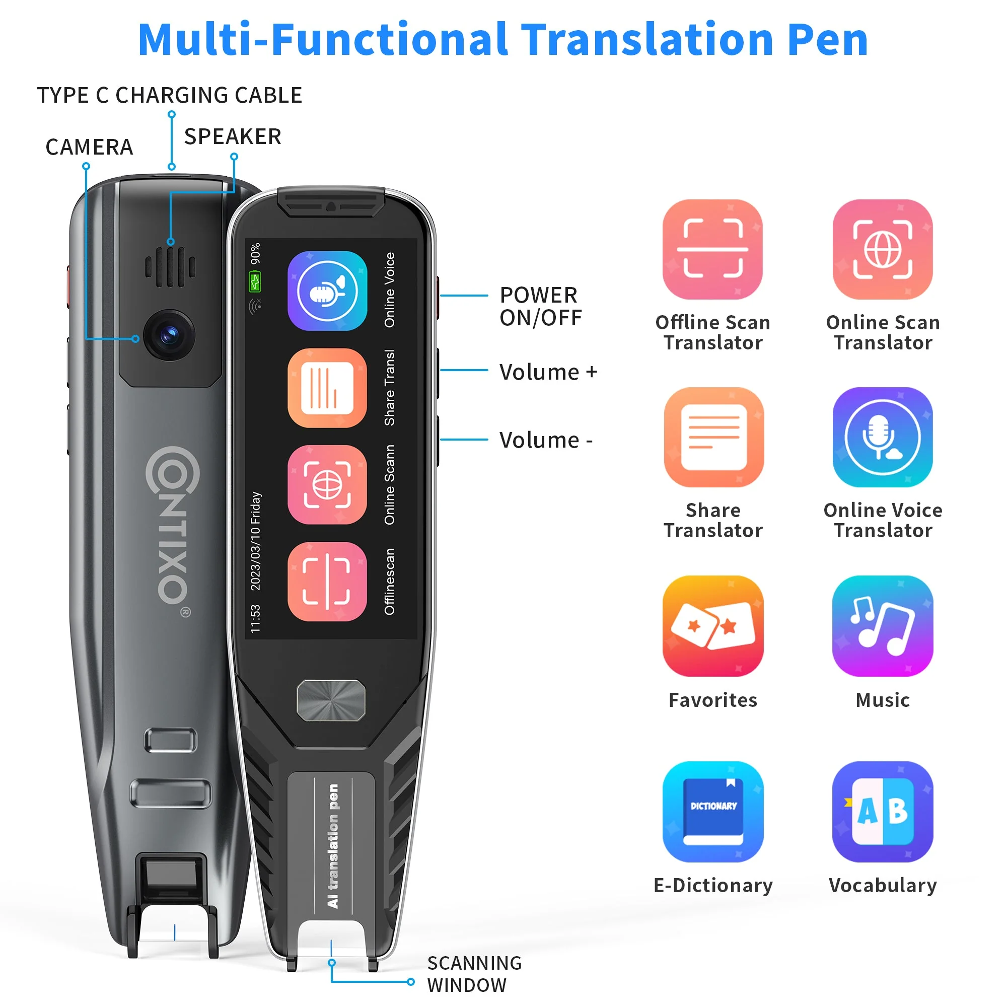 Contixo P1 Smart Scanning Translator Pen - Image 2