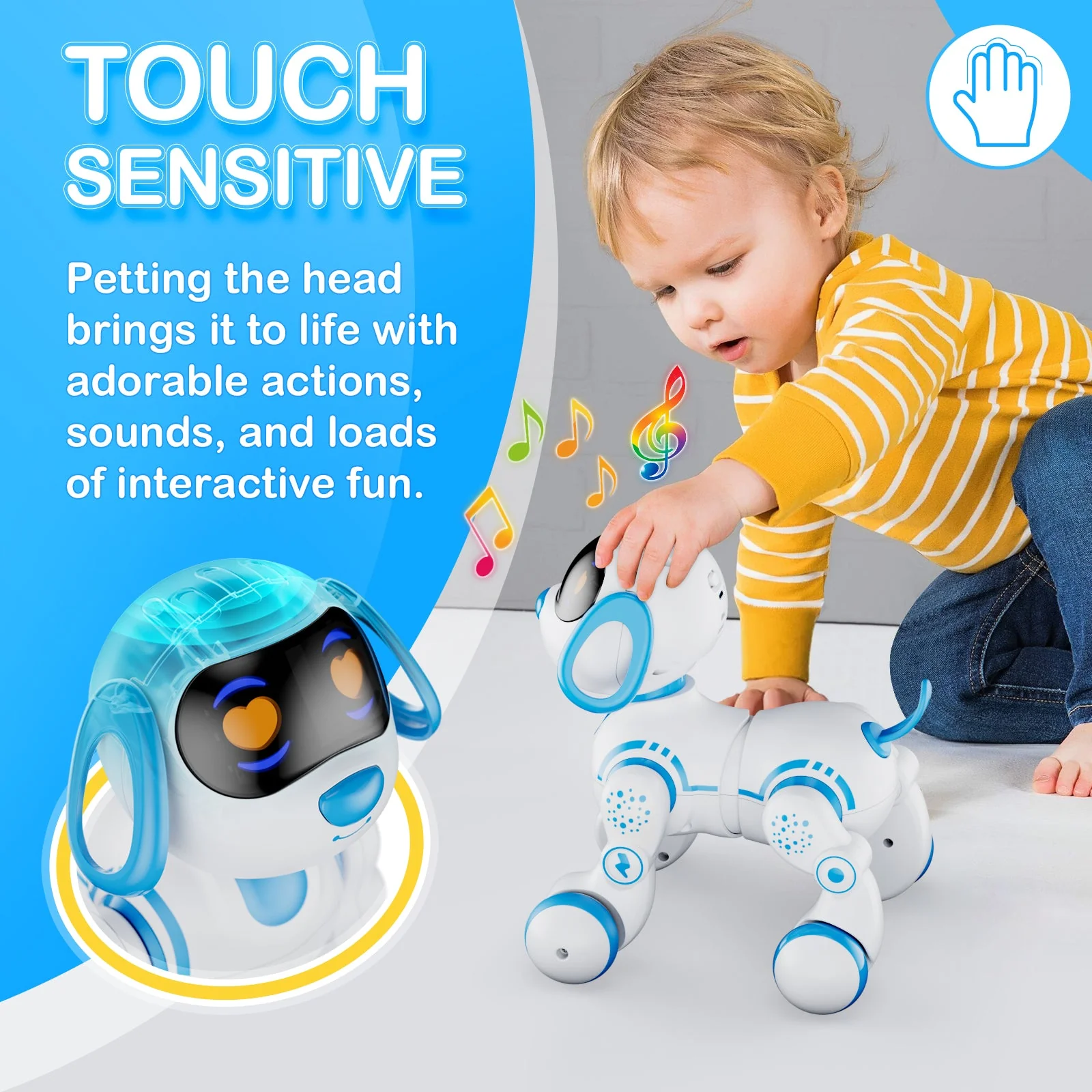 Contixo R3 Interactive Smart Robot Pet Dog Toy With Remote Control - Image 3