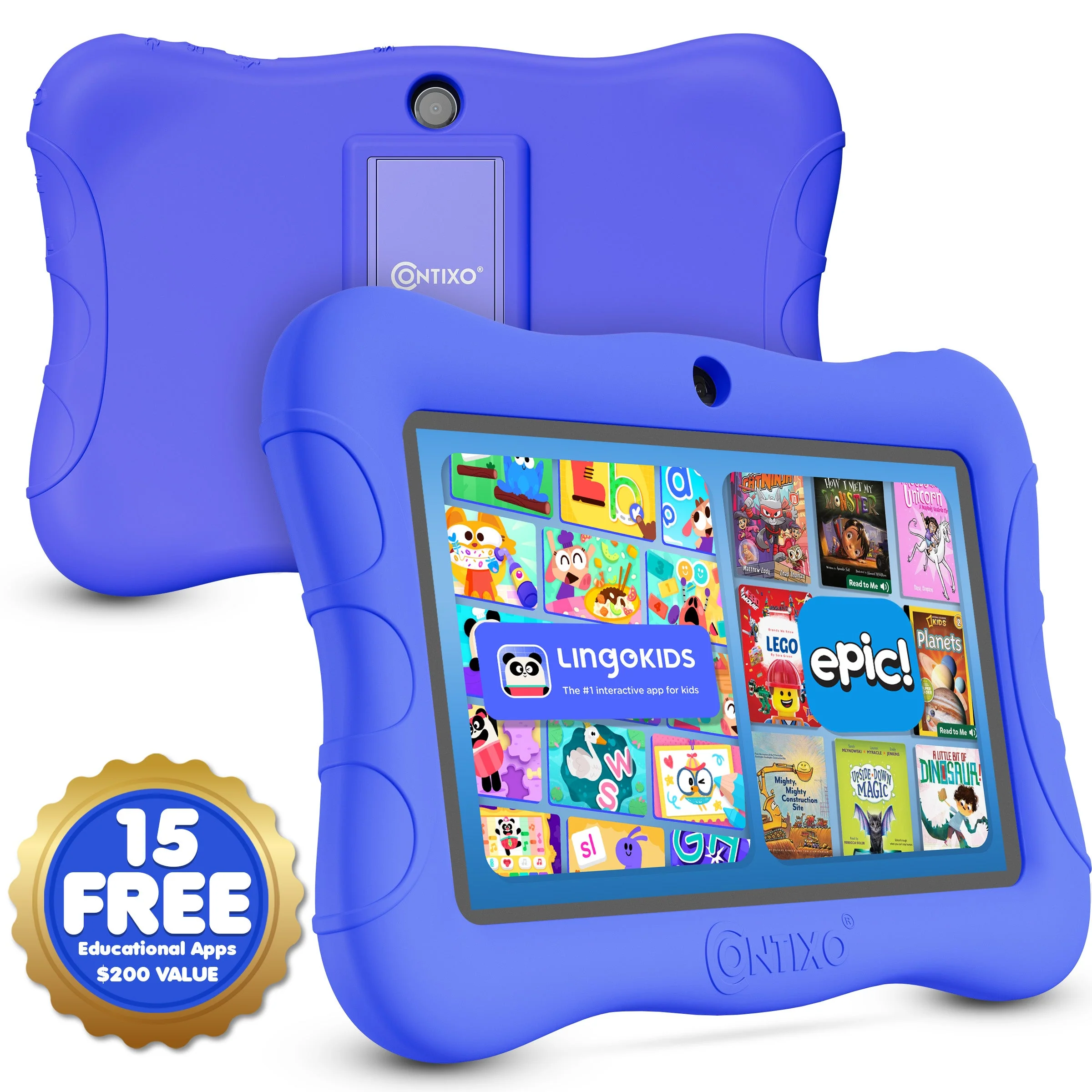 Contixo V9 Kids HD 7" Tablet - Epic & Lingo Kids, 15 Educational Apps & Kickstand Included - Image 15