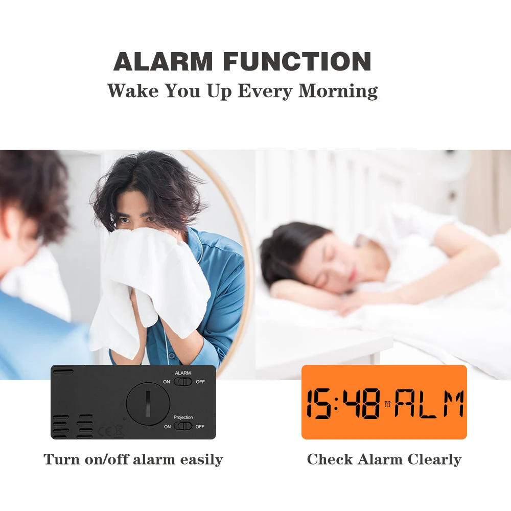 Digital Time Projection Alarm Clock - Image 14