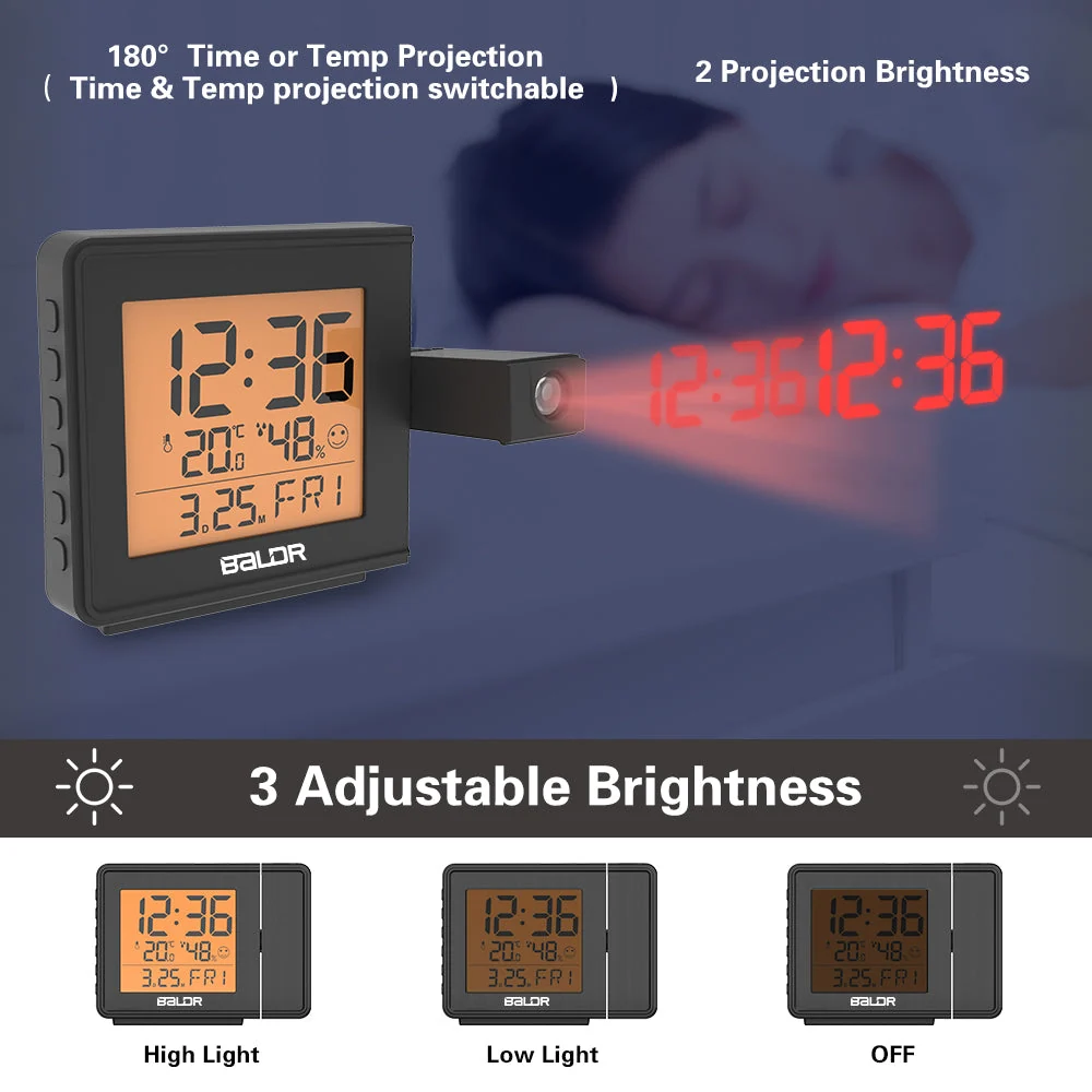 Digital Time Projection Alarm Clock - Image 7