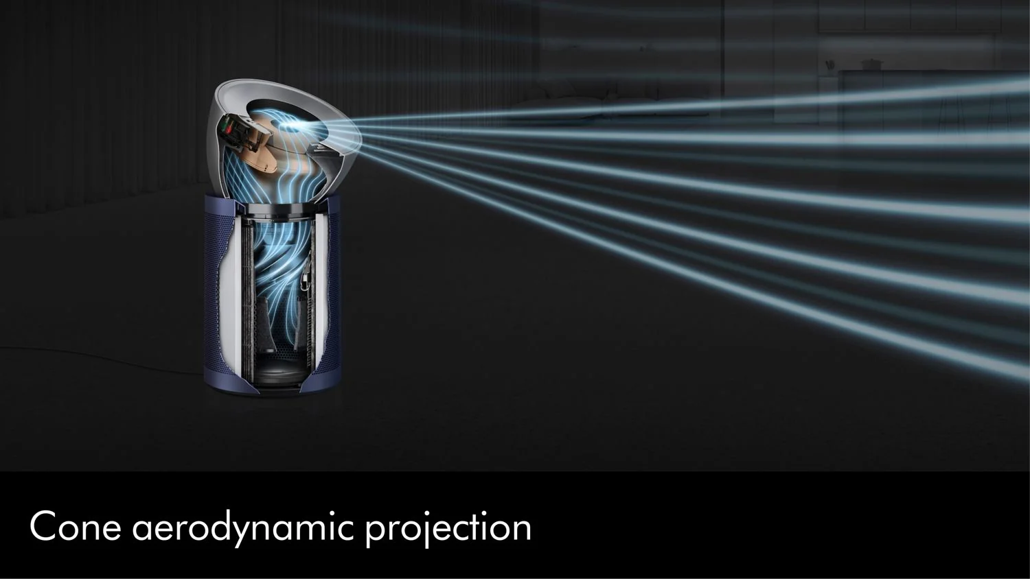Dyson Air Purifier Cool Big+Quiet Formaldehyde BP03 Tower in Bright Nickel/Prussian Blue - Image 3