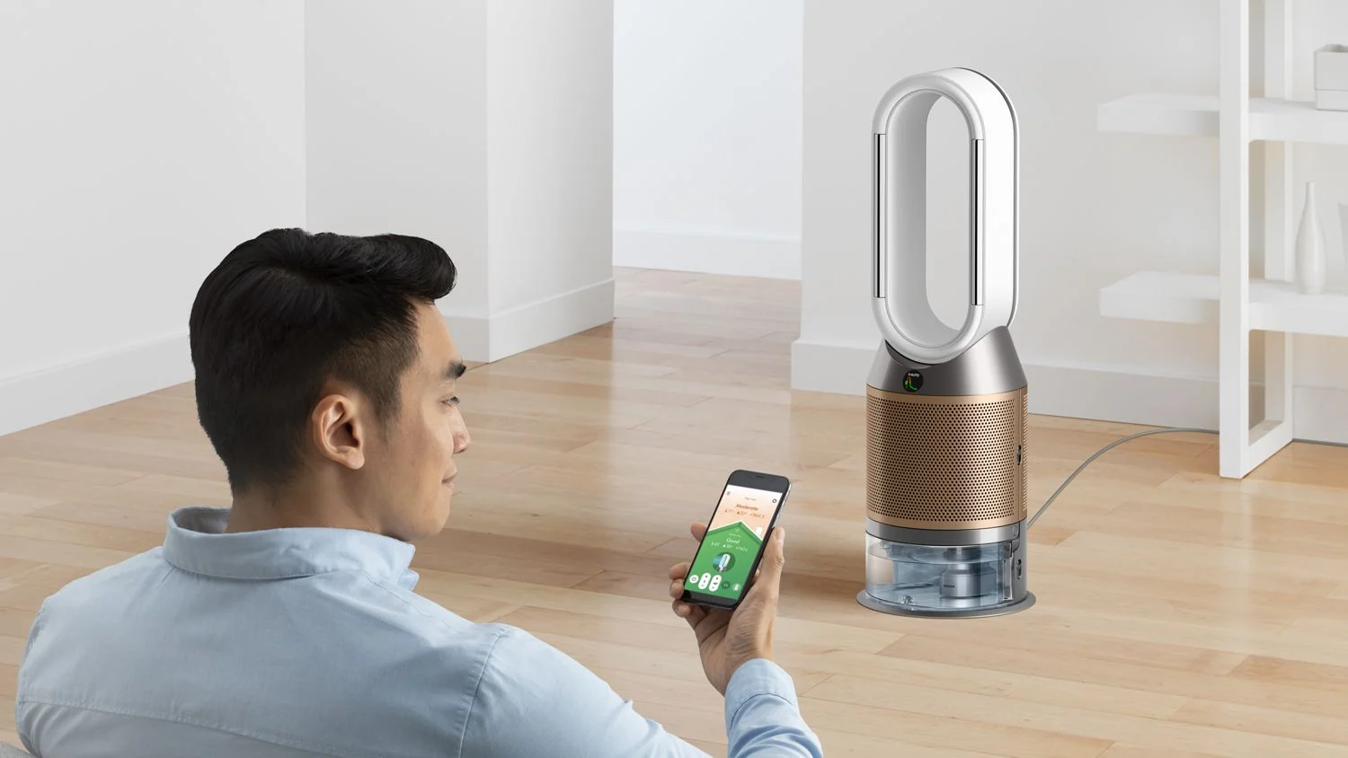 Dyson Purifier Humidify+Cool PH2 De-NOx Tower in White/Gold - Image 5