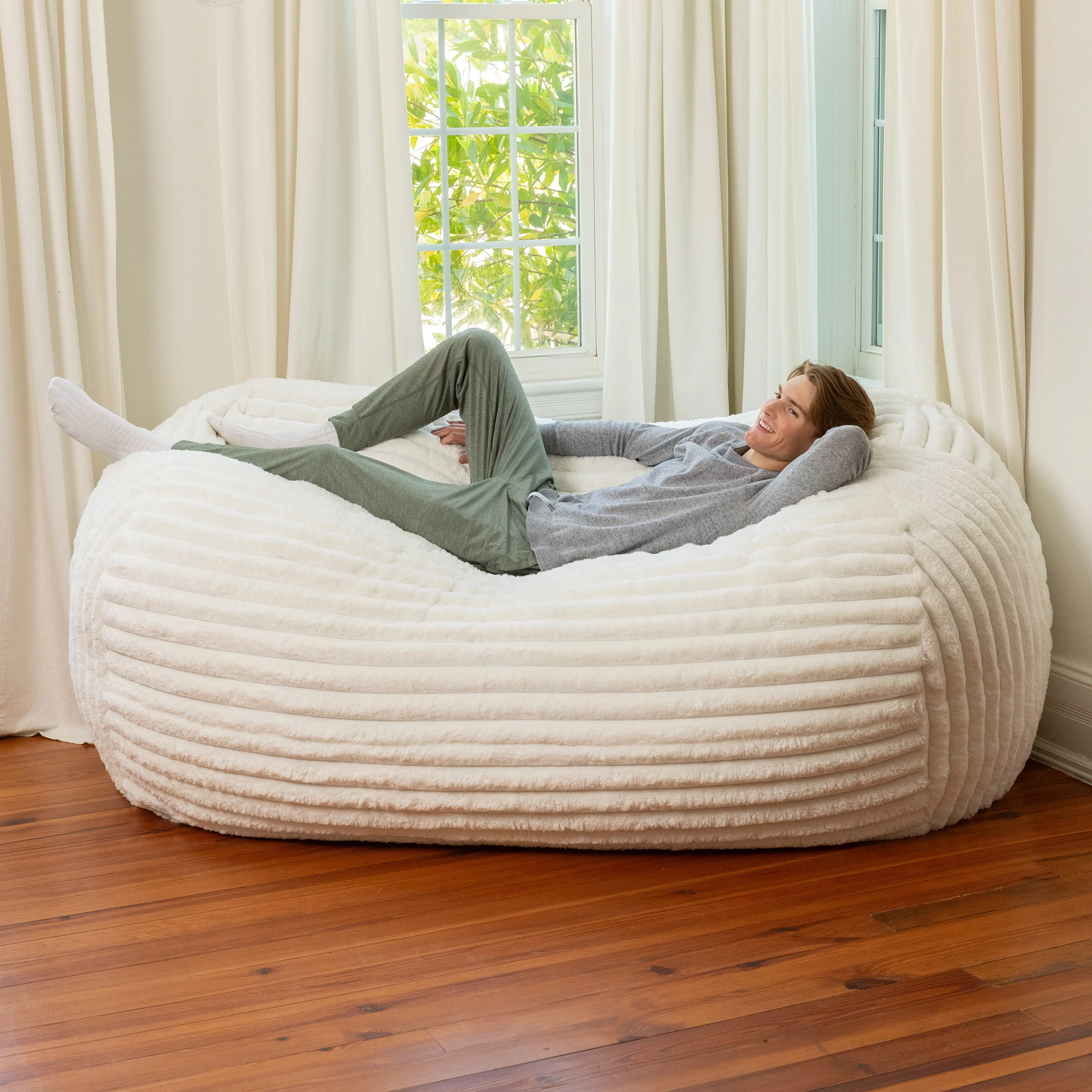 Jaxx Grand Lounger 7 Foot Bean Bag Sofa -Mondo Fur - Image 6