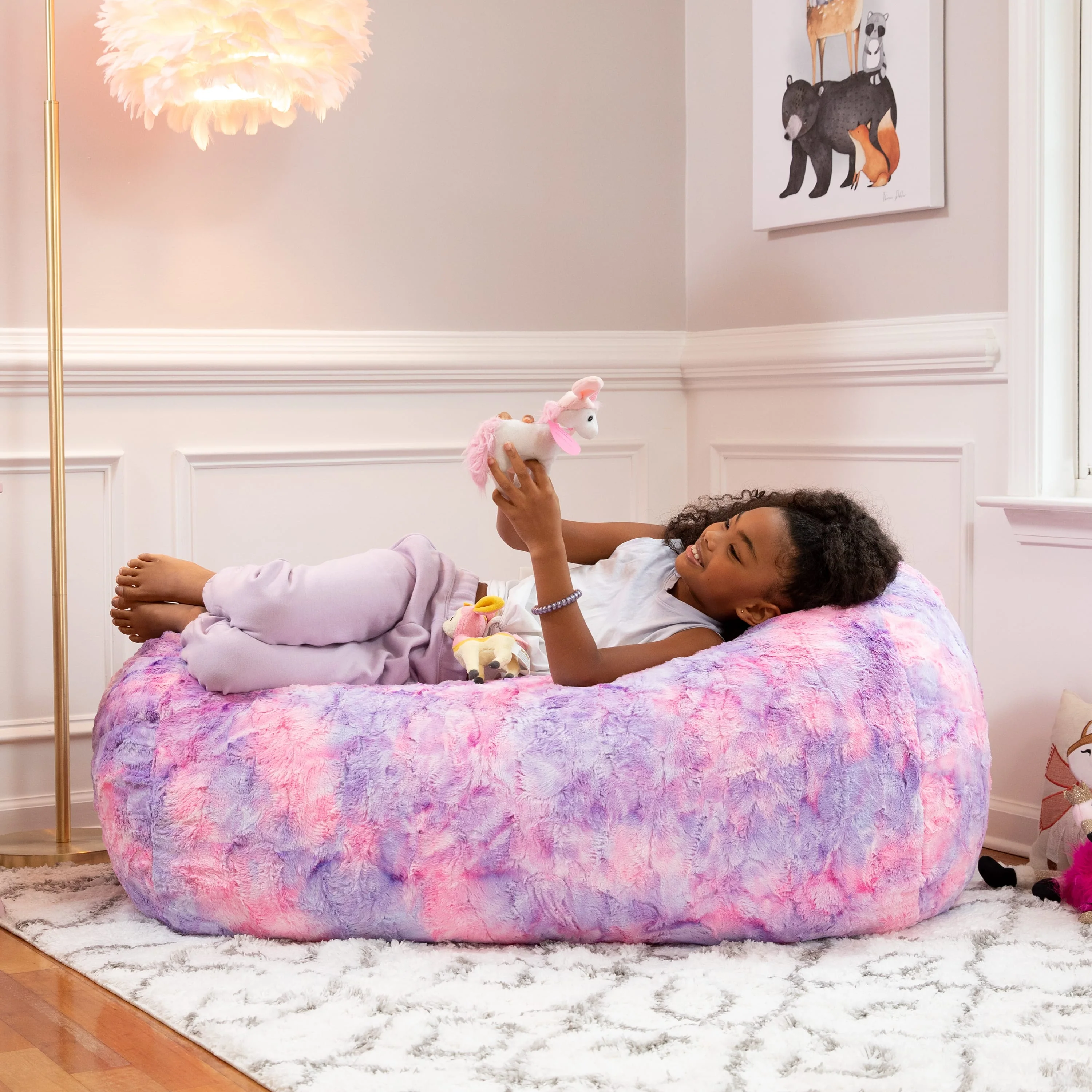 Jaxx Sofa Saxx Bean Bag Couch - 4 Foot - Faux Fur - Image 11