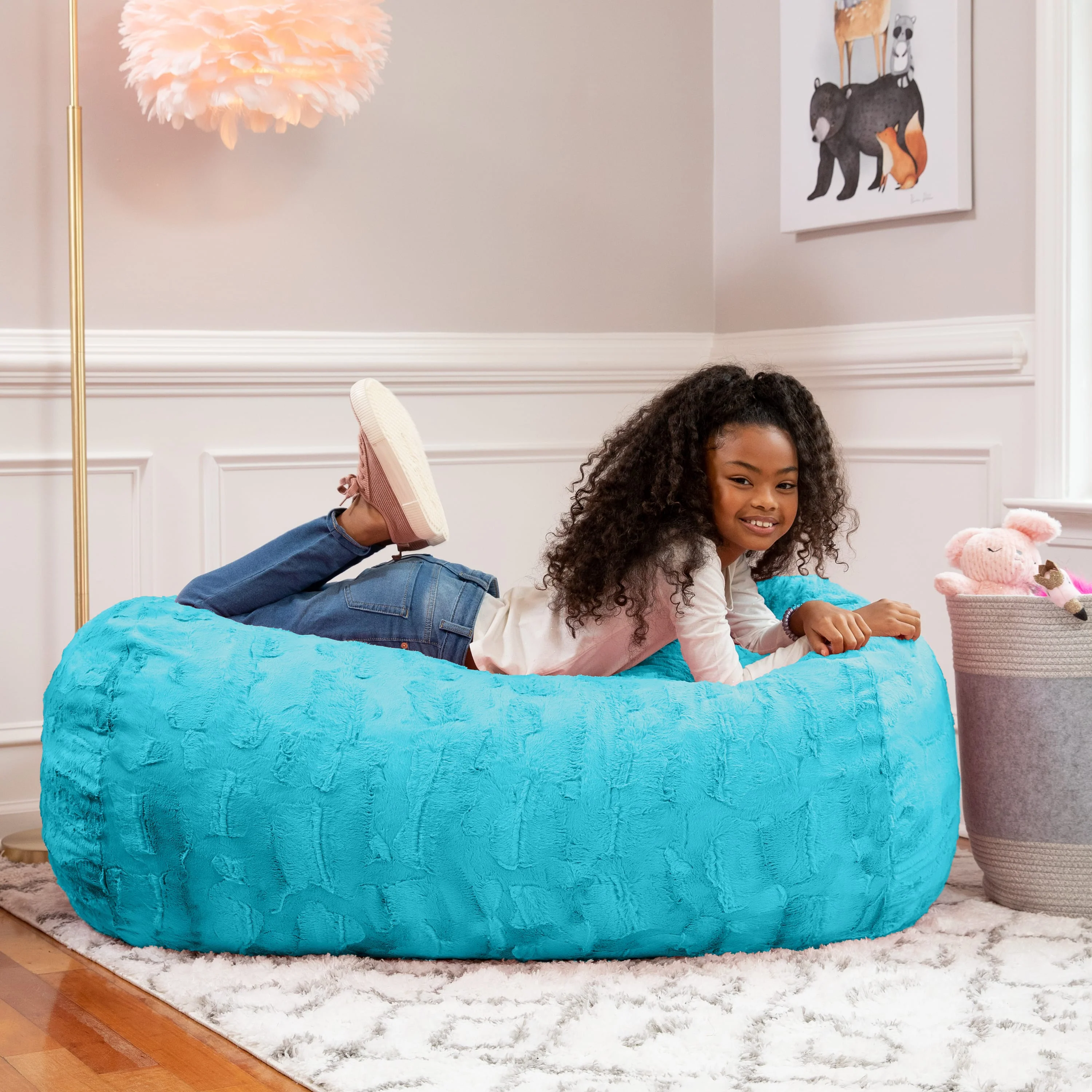 Jaxx Sofa Saxx Bean Bag Couch - 4 Foot - Faux Fur - Image 6