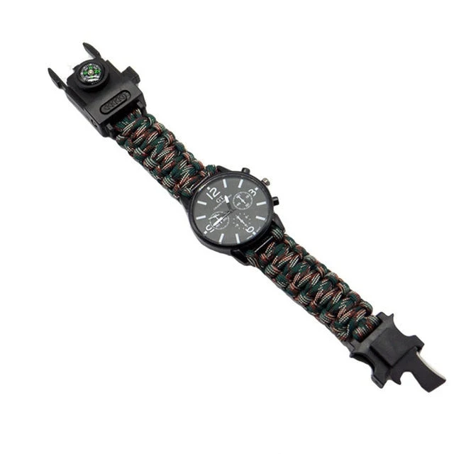 Outdoor Multi Function Camping Survival Watch Bracelet Tools With LED Light - Image 11