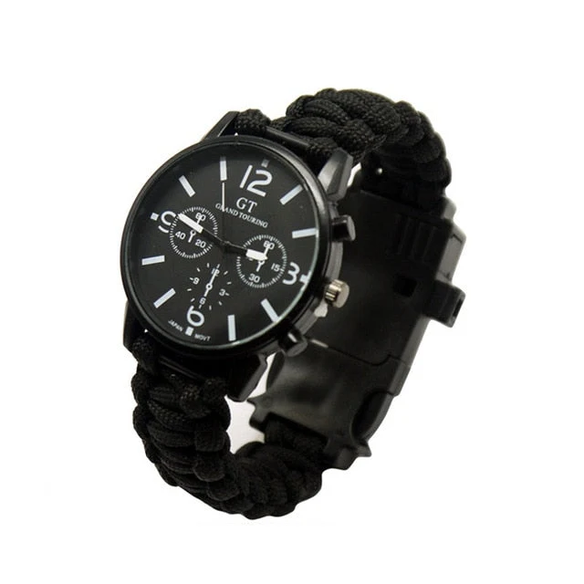 Outdoor Multi Function Camping Survival Watch Bracelet Tools With LED Light - Image 12
