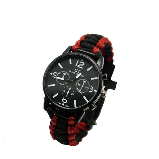 Outdoor Multi Function Camping Survival Watch Bracelet Tools With LED Light - Image 9
