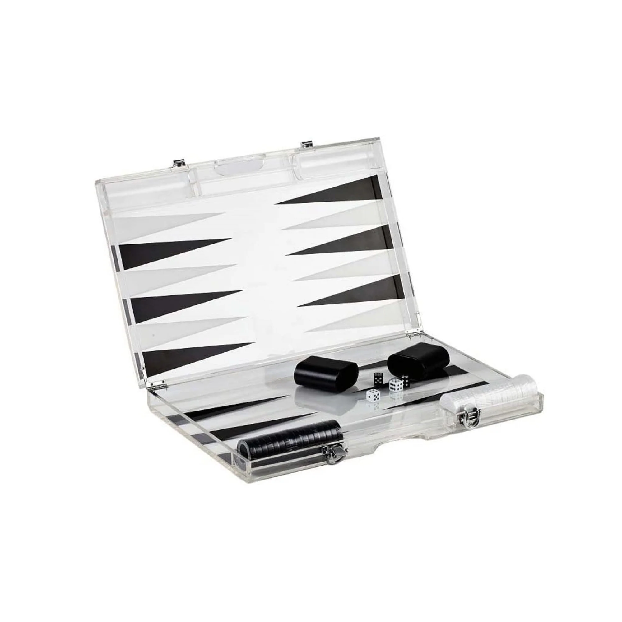 Premium 14-Inch Lucite Backgammon Set - Image 3