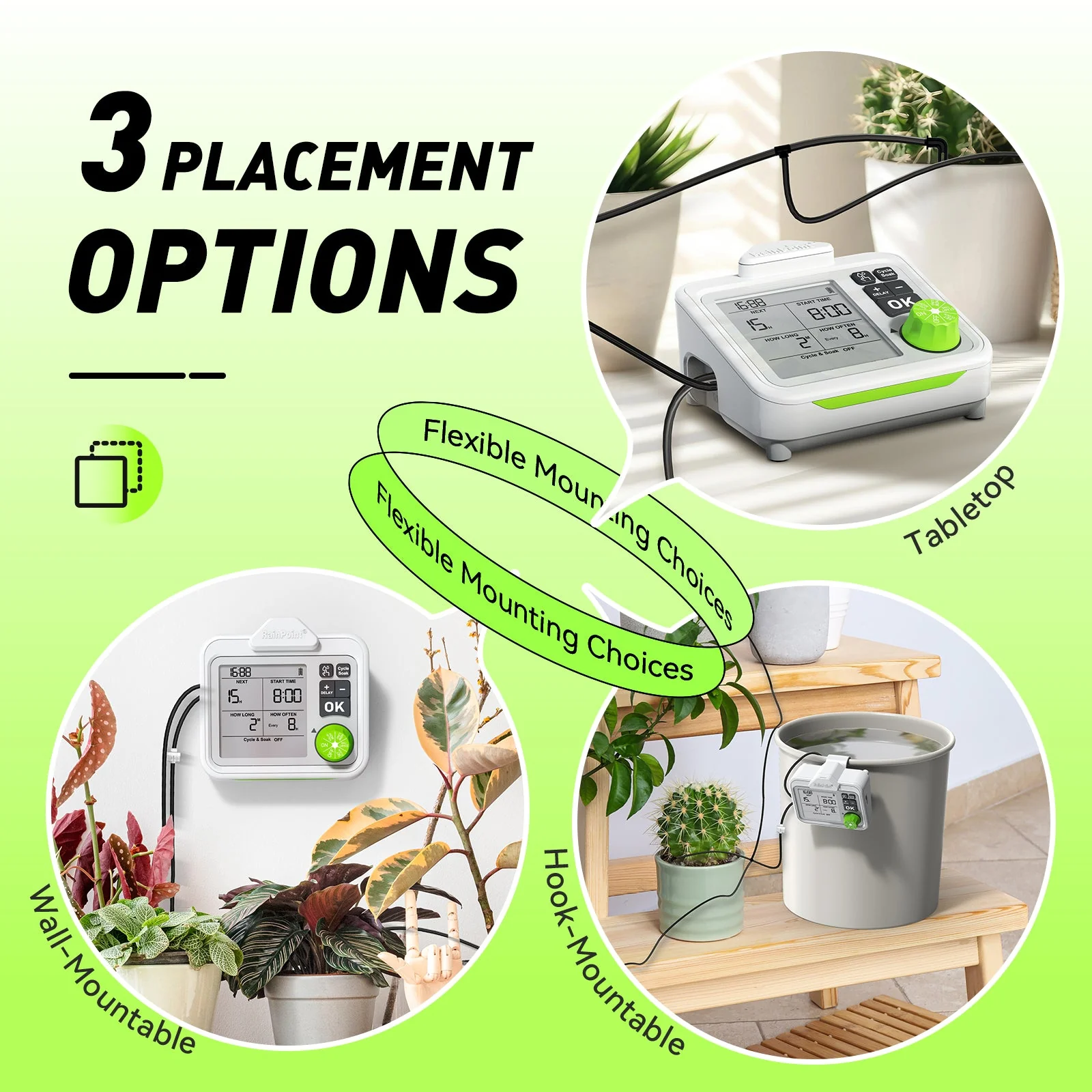 RAINPOINT Automatic Plant Watering System With Large Display - Image 8