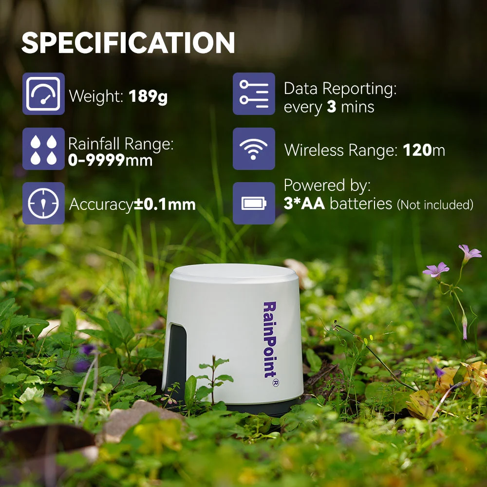 RainPoint Wireless Wi-Fi Digital Rain Gauge - Image 3