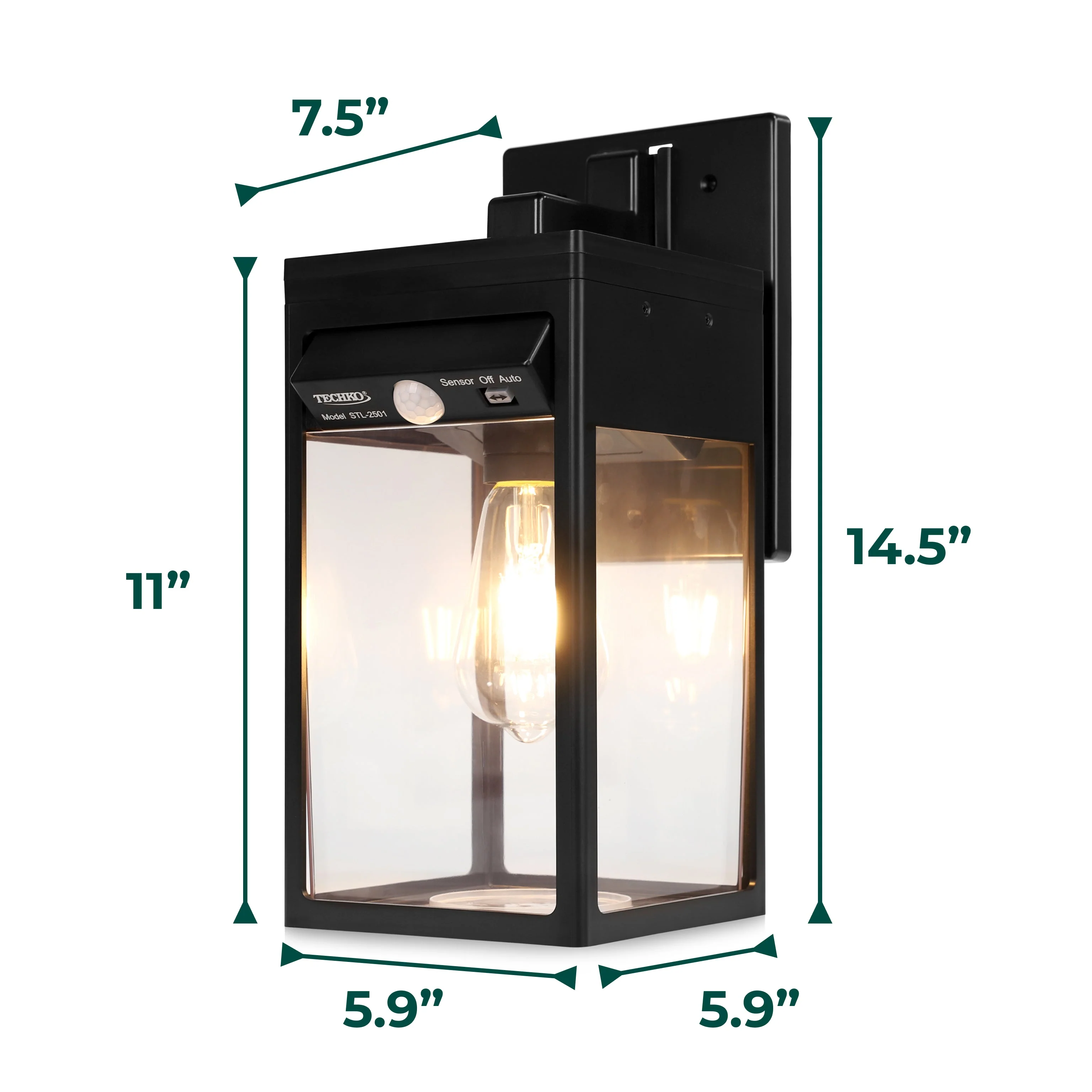 Solar Edison Bulb Wall Light Sconce With Motion Sensor - Image 8