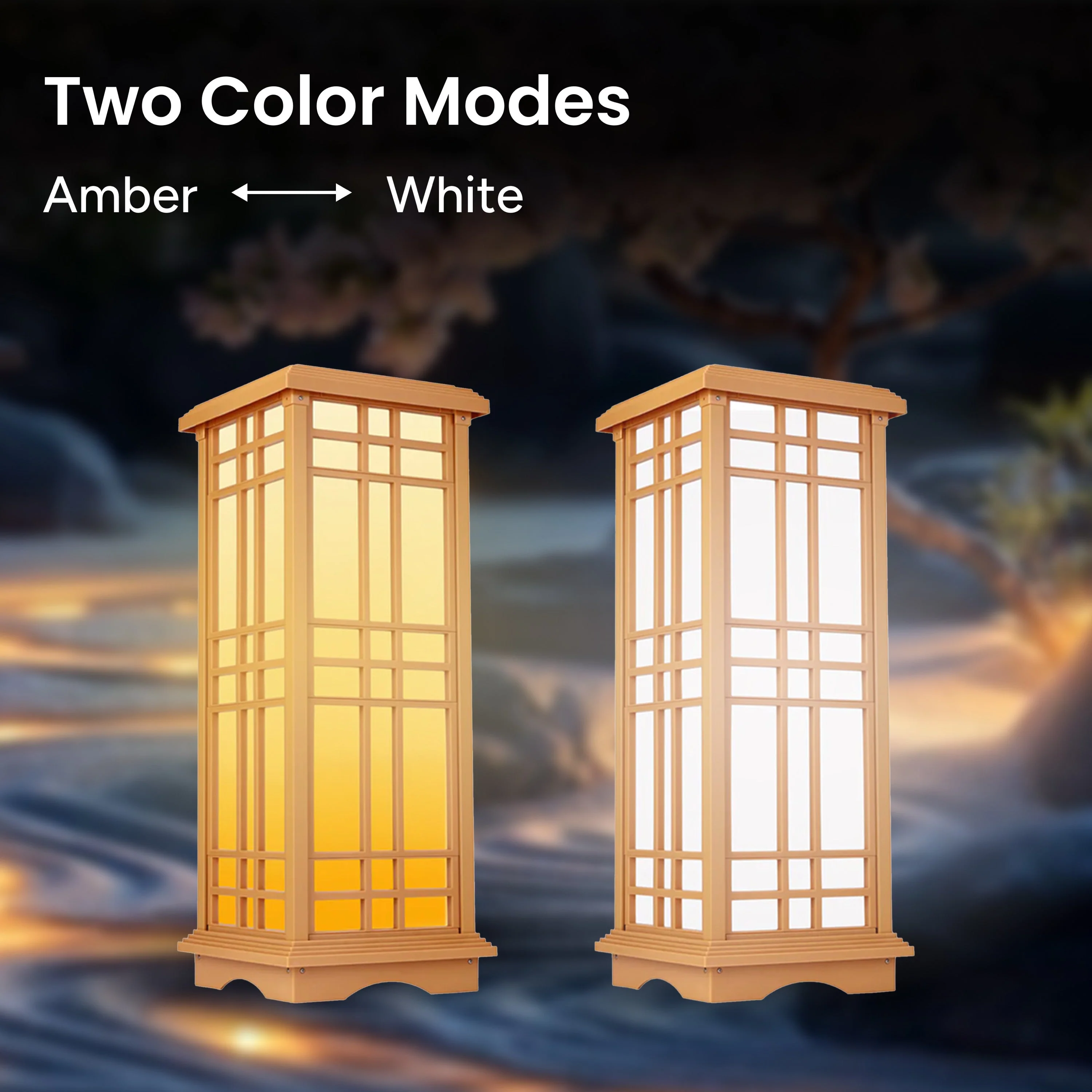 Solar-Powered Japanese Garden Lights: Beautiful Outdoor Lighting for Zen Gardens (Medium) - Image 5