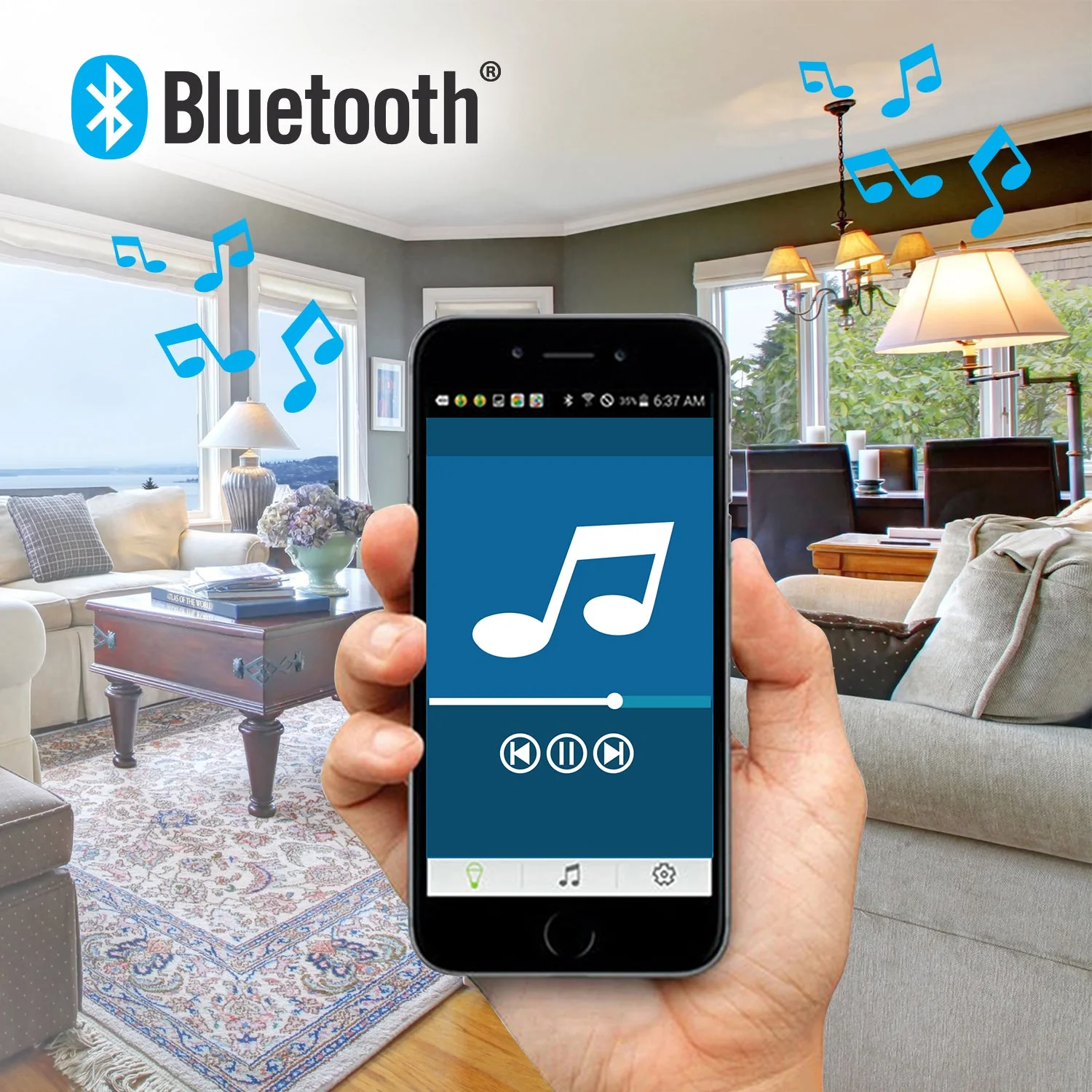 SOUNDLAMP Dimmable LED Light Bulb Bluetooth Speaker - 2 Pack - Image 4