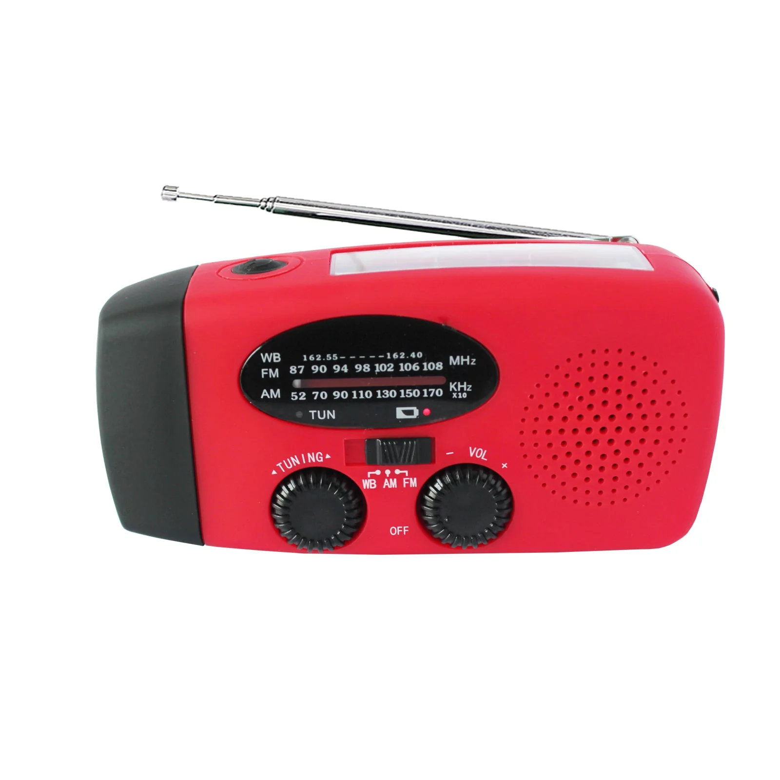 Storm Safe Emergency AM/FM/NOAA Weather Band Radio With Solar Flash Light and Built-in Phone Charger - Image 4
