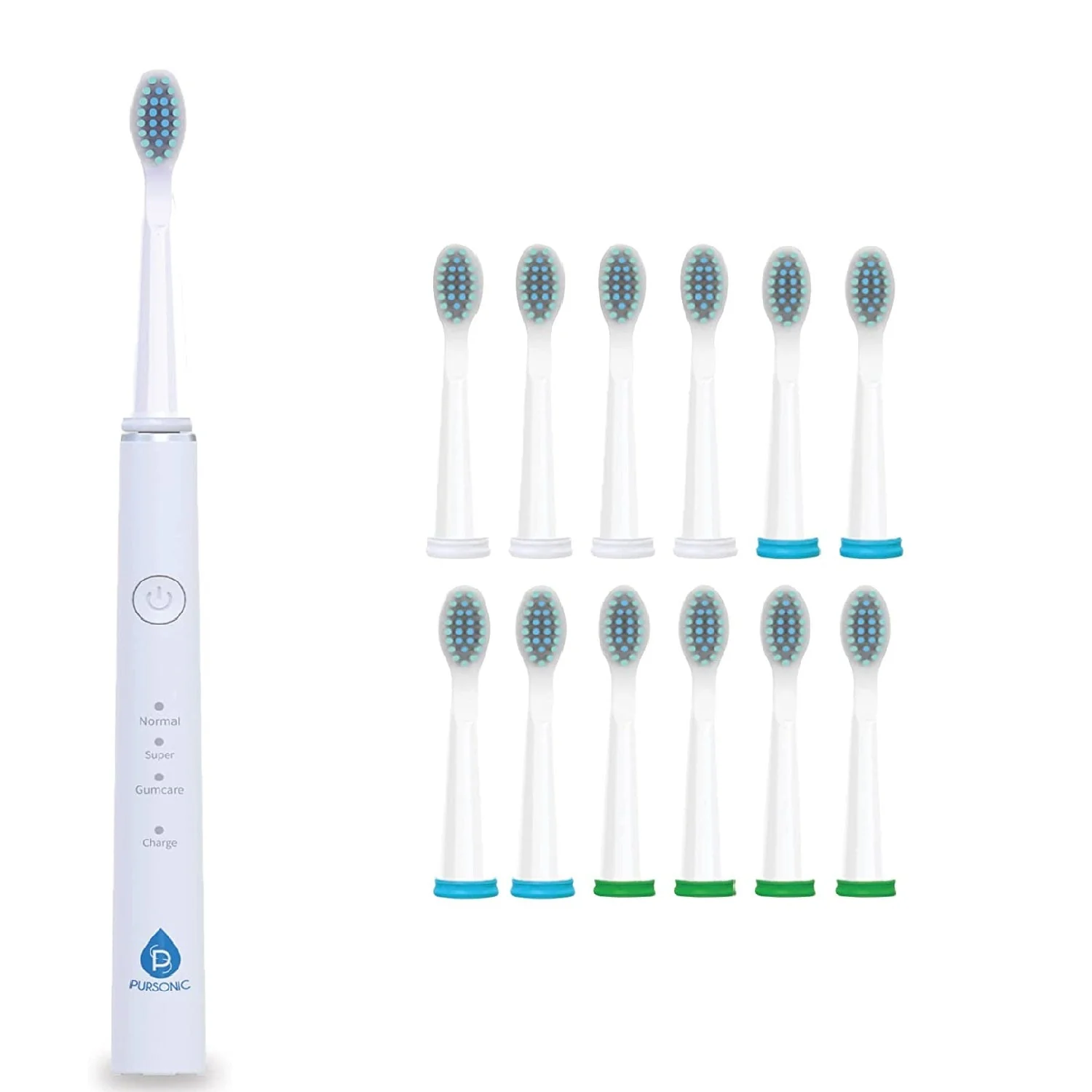 USB Rechargeable Sonic Toothbrush with 12 Brush Heads - Image 6