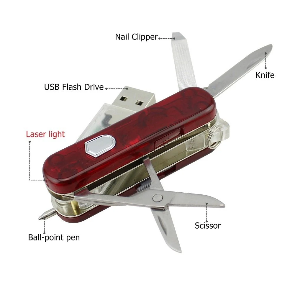 Your Best Friend Swiss Army-Inspired Pocket Knife With 16 GB USB Drive - Image 2